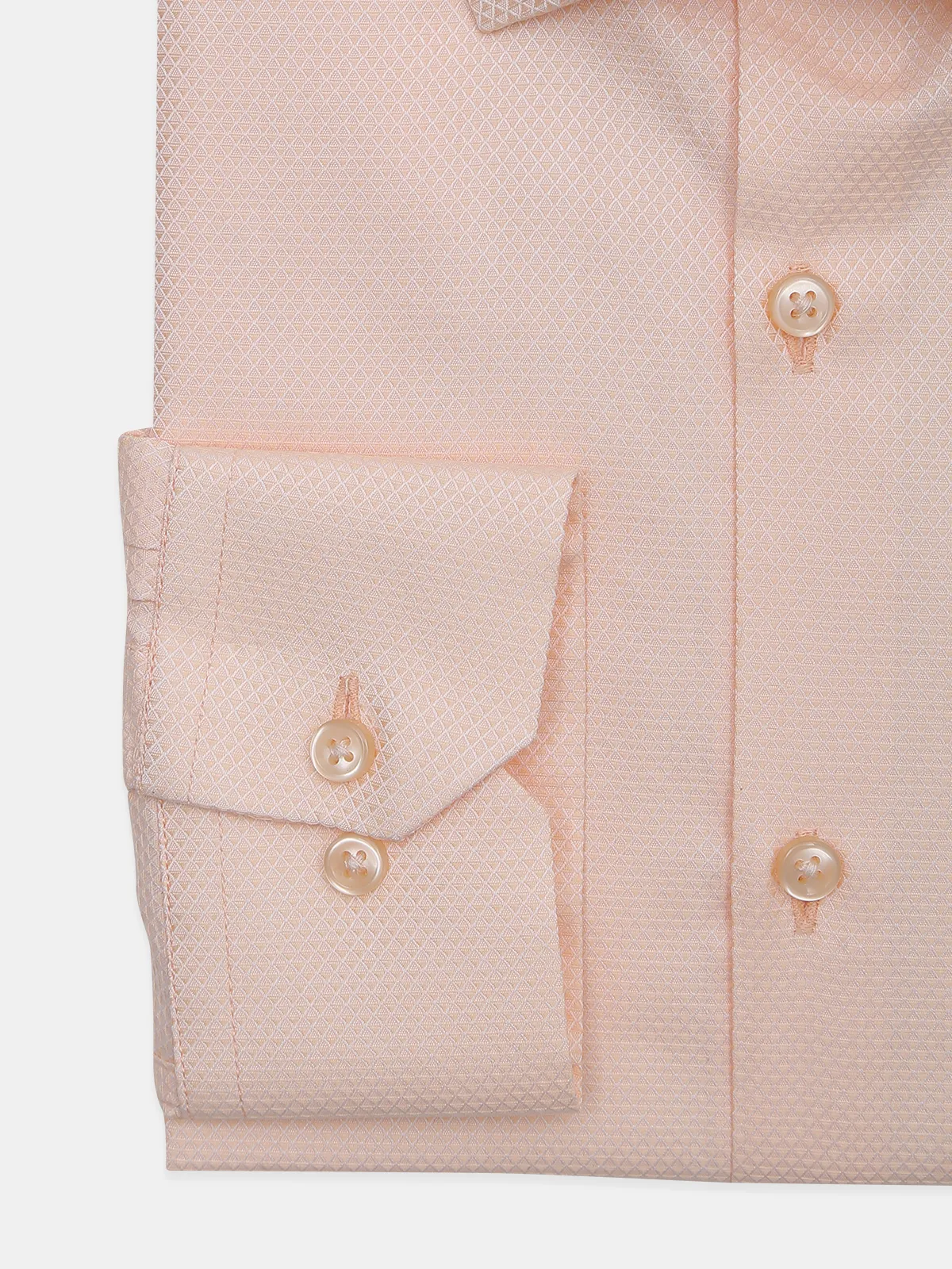 Avega solid peach cotton formal shirt