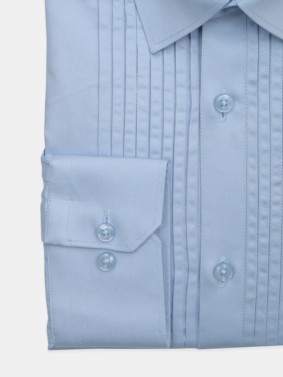 Avega solid sky blue pattern cotton shirt