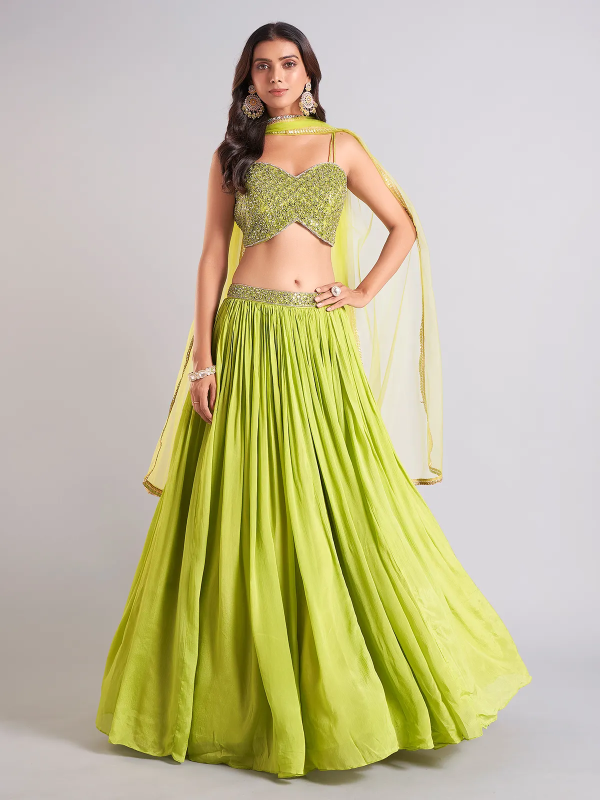 Awesome light green lehenga choli