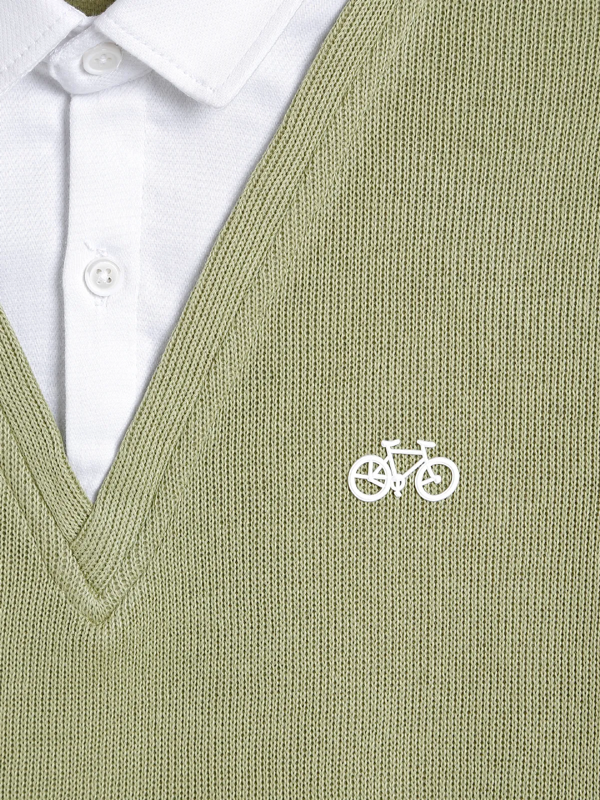 BAY BOY olive cotton shirt