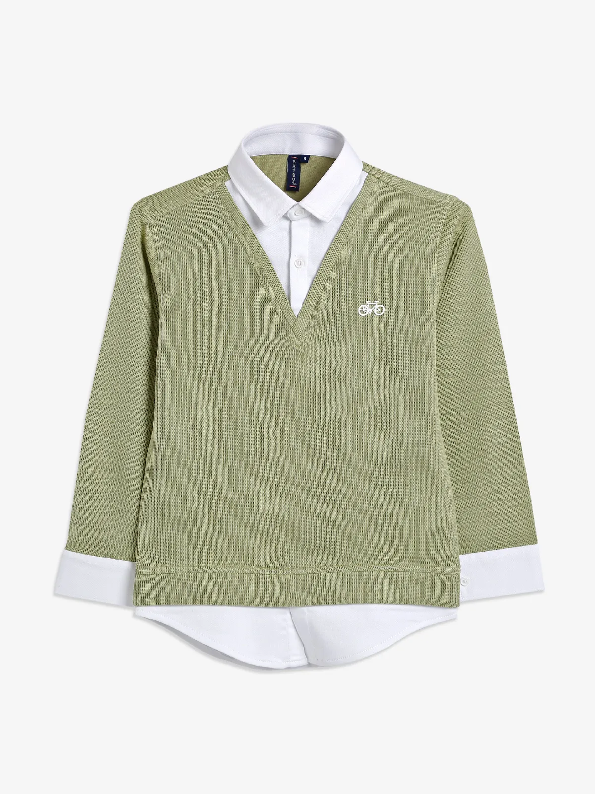 BAY BOY olive cotton shirt