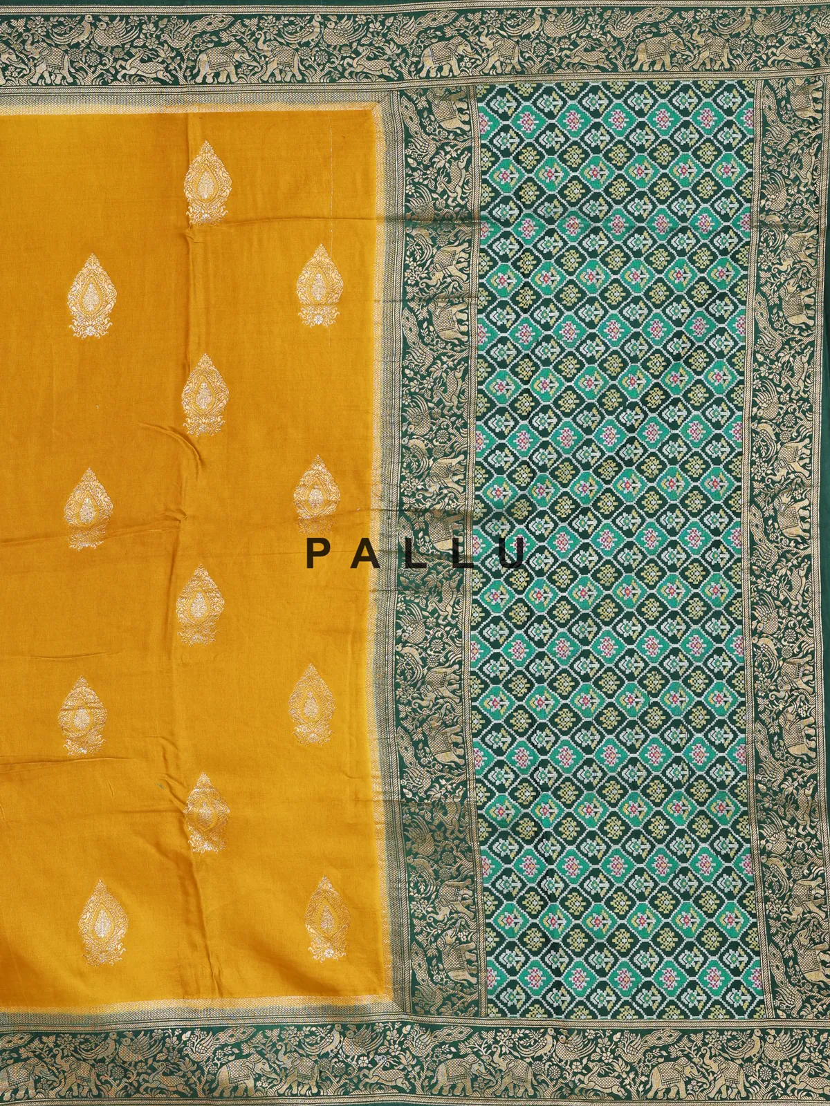 Beautiful patola printed musterd yellow saree