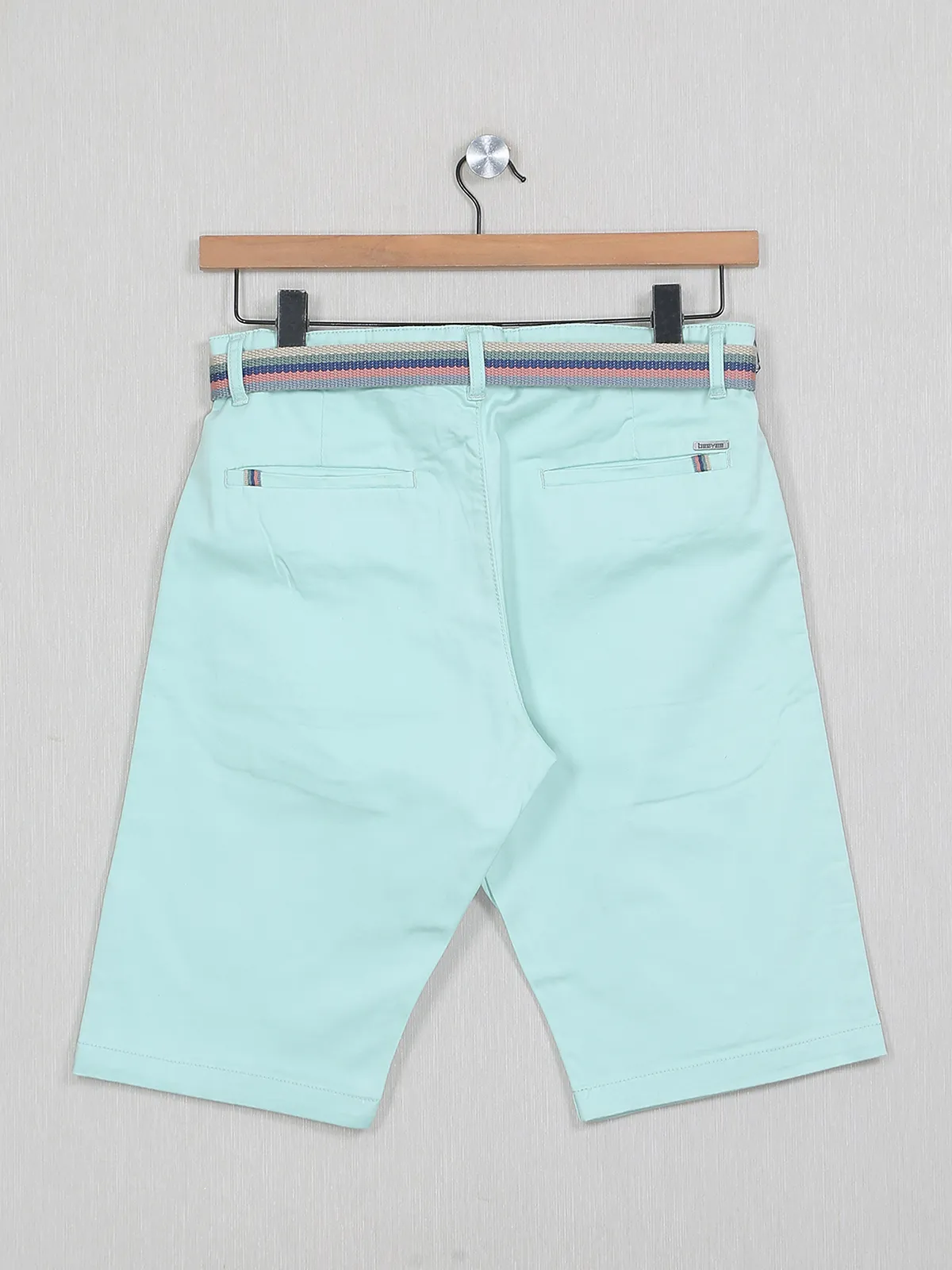 Bee Vee mint casual cotton shorts