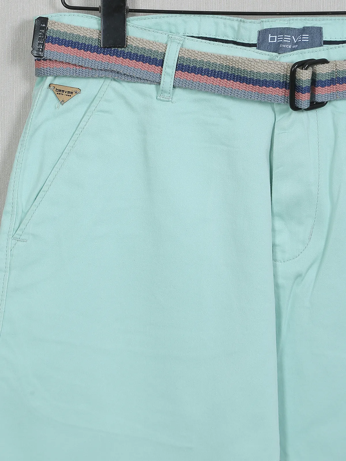 Bee Vee mint casual cotton shorts