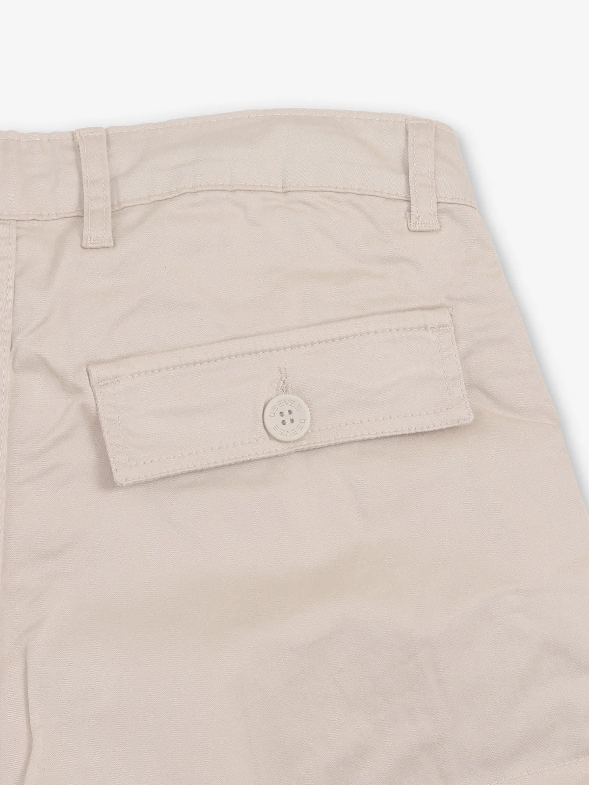 BEEVEE beige solid cargo fit jeans