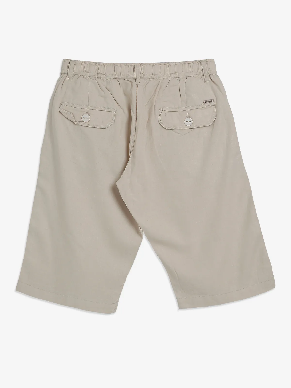 Beevee beige solid shorts