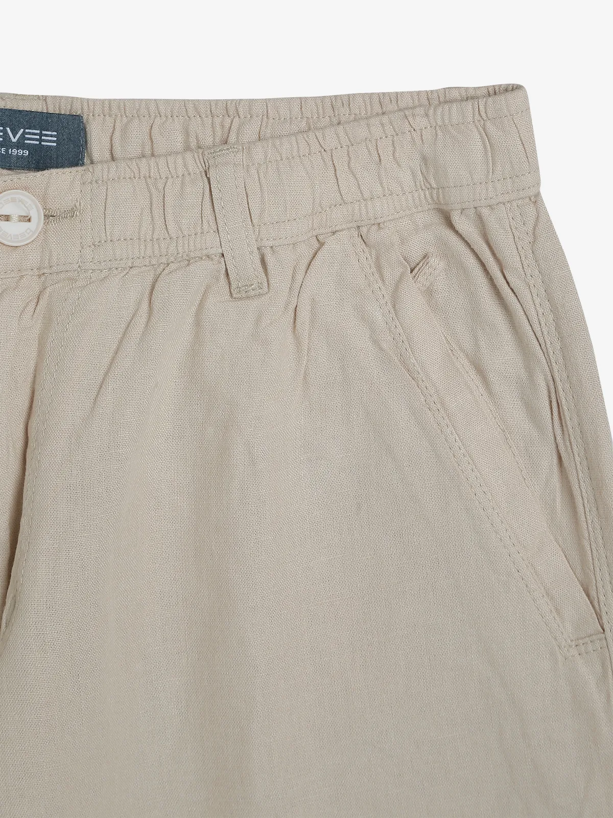 Beevee beige solid shorts