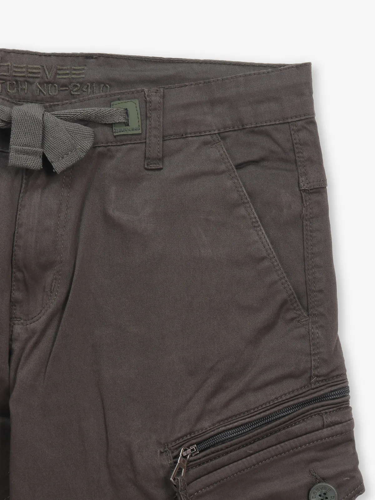 BEEVEE dark olive denim cargo jeans-G3-MJE5581 | United States