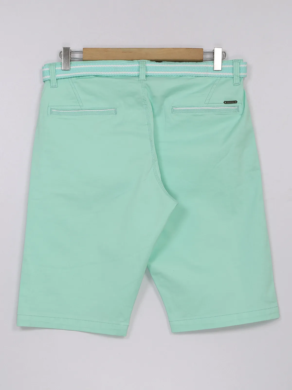 Beevee green solid shorts