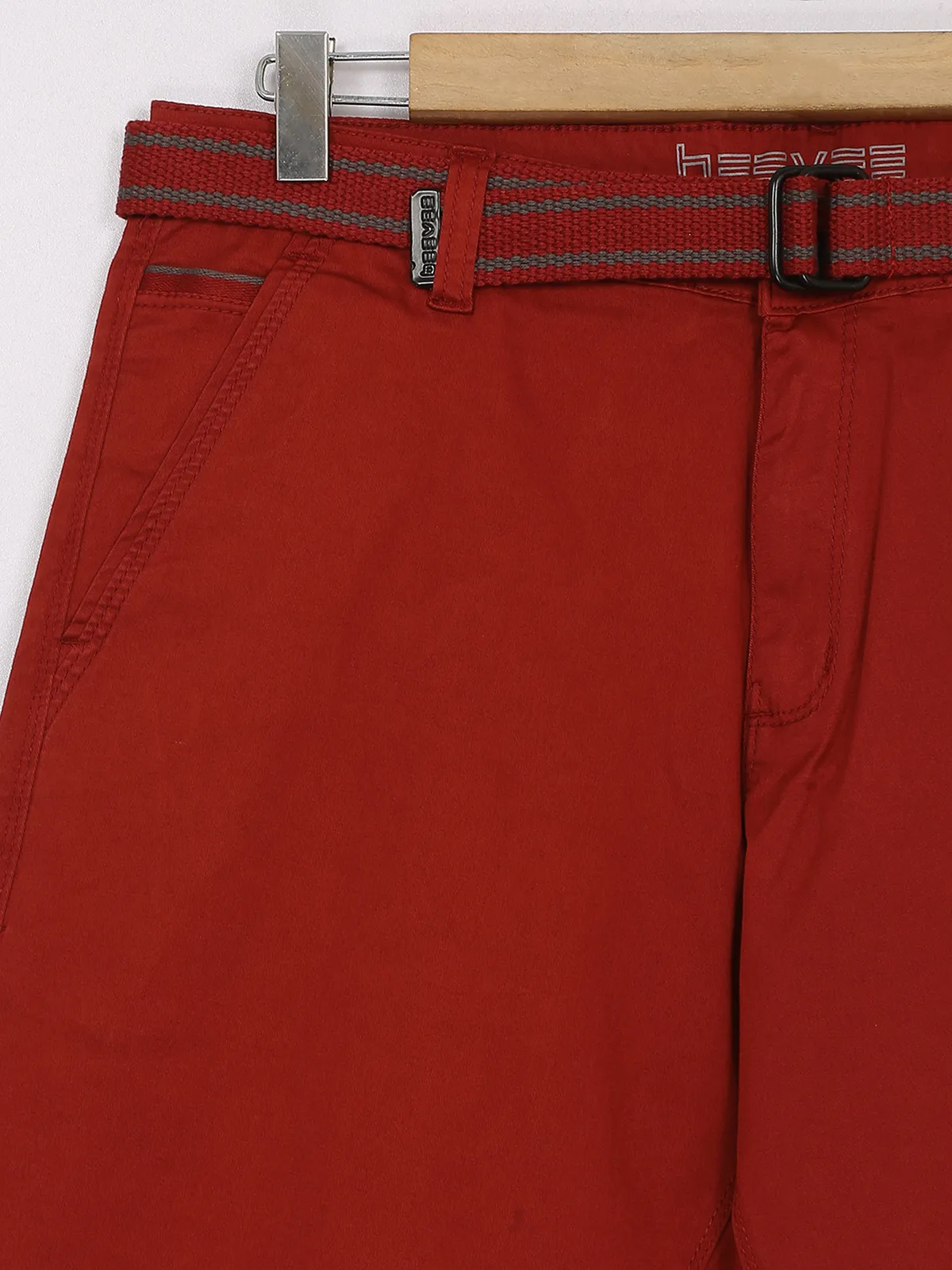 Beevee maroon cotton shorts