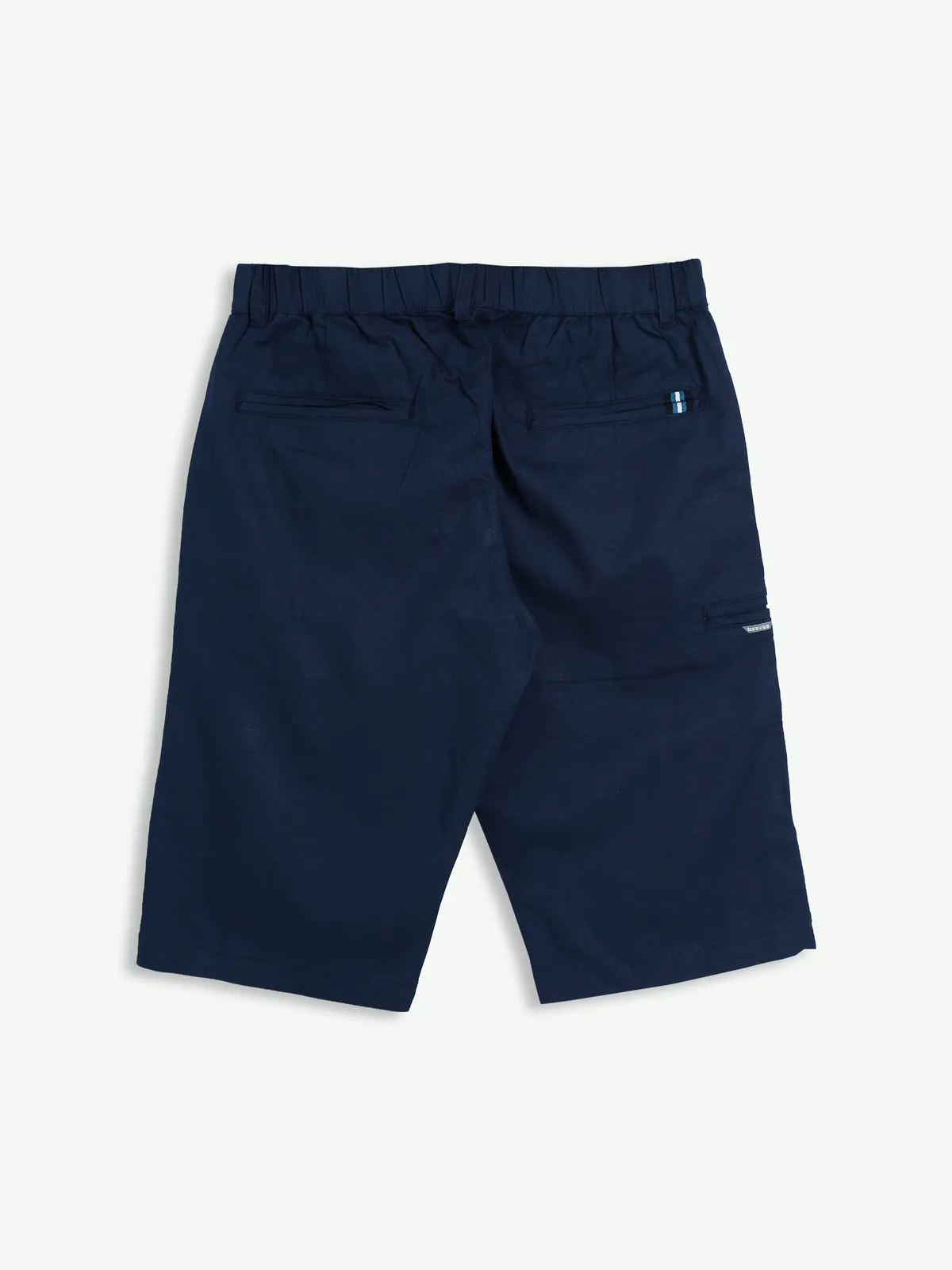 Beevee navy cotton plain shorts