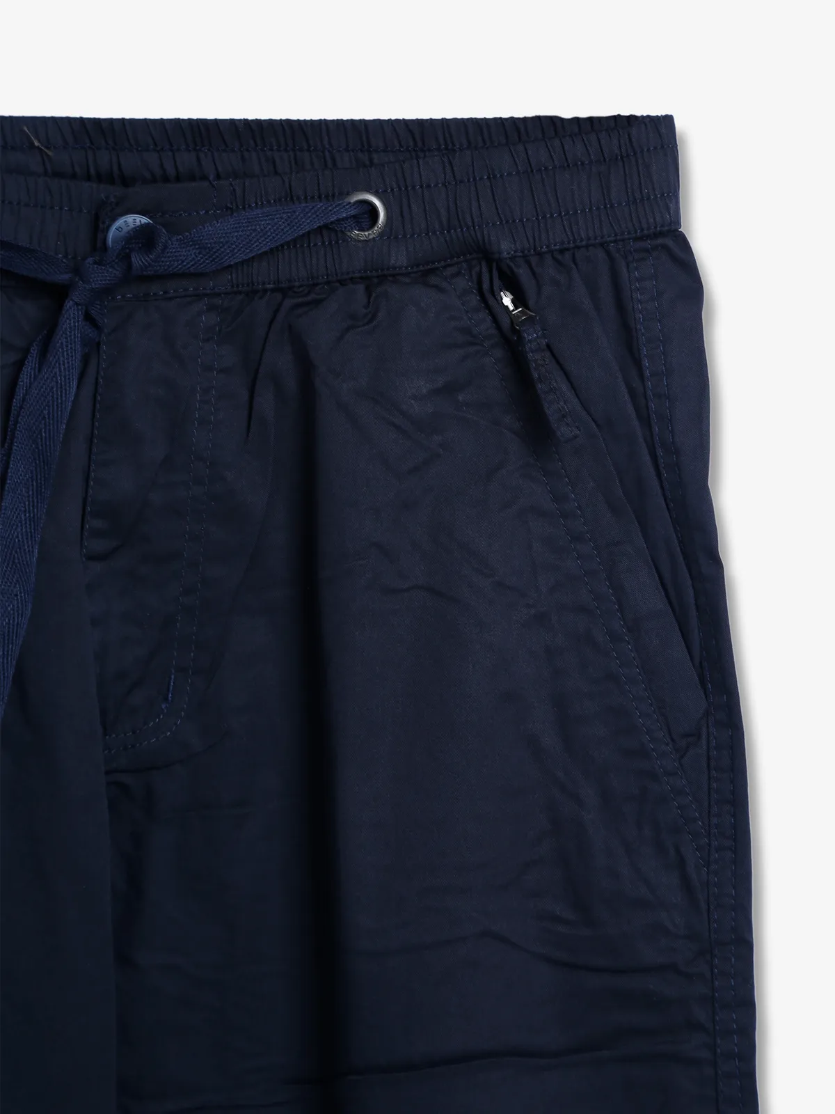 Beevee navy cotton plain track pant