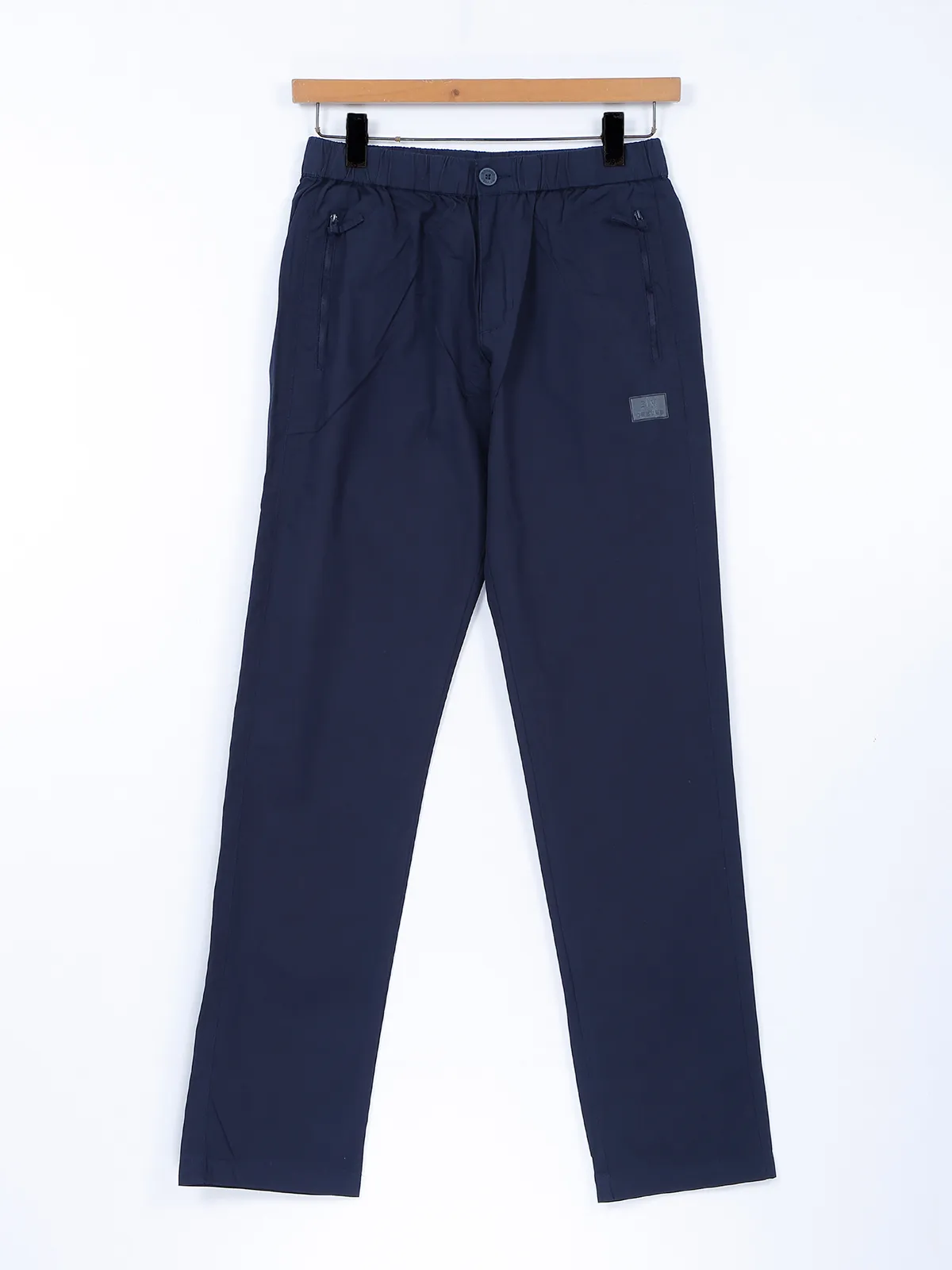 Beevee navy cotton track pant for men