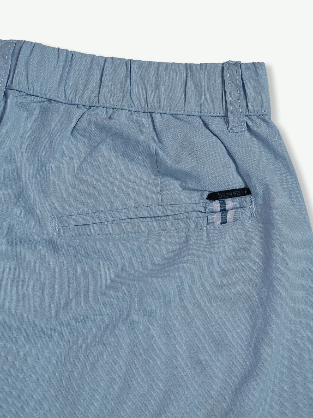 Beevee solid sky blue cotton track pant