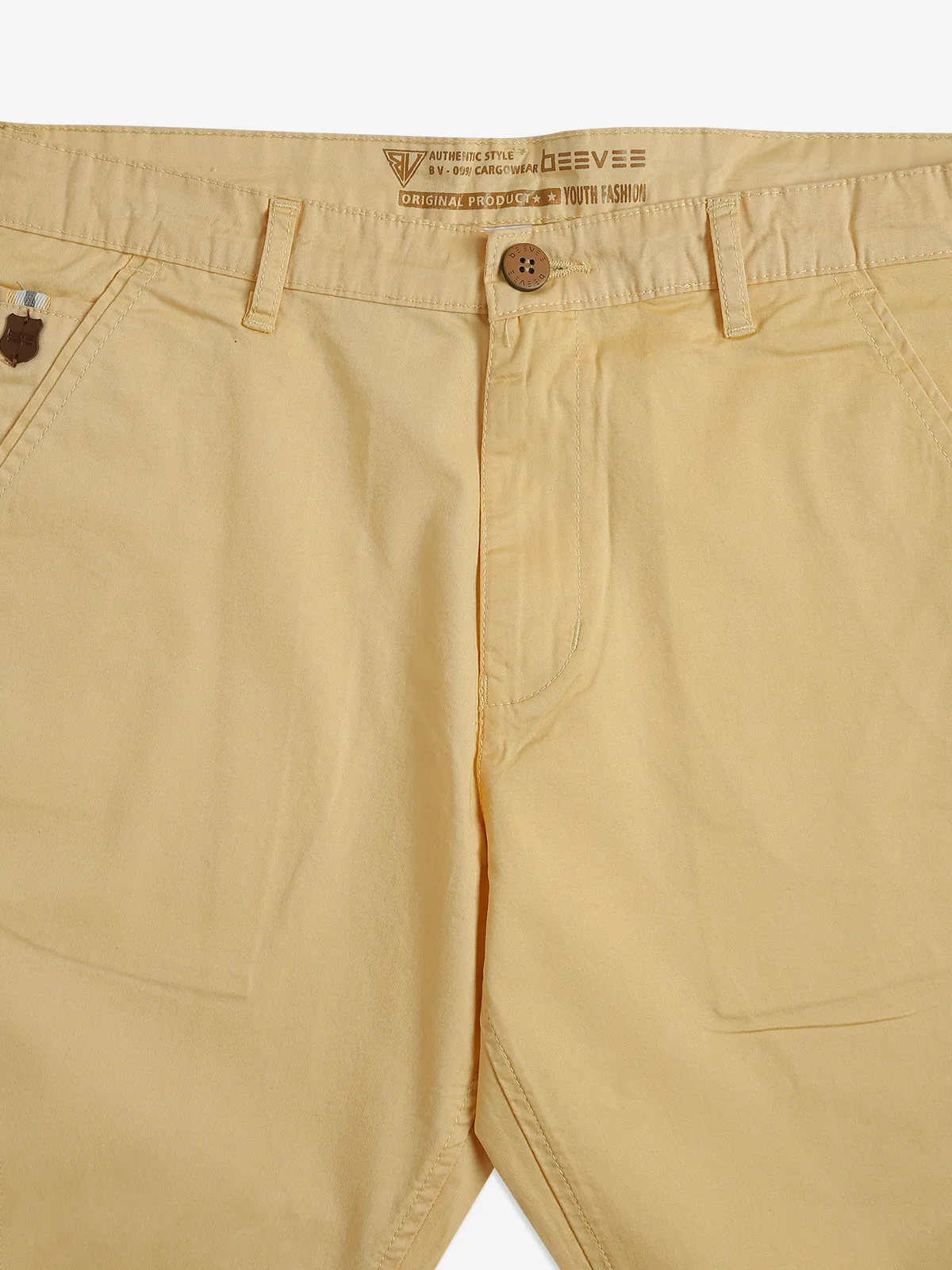 BEEVEE yellow solid shorts