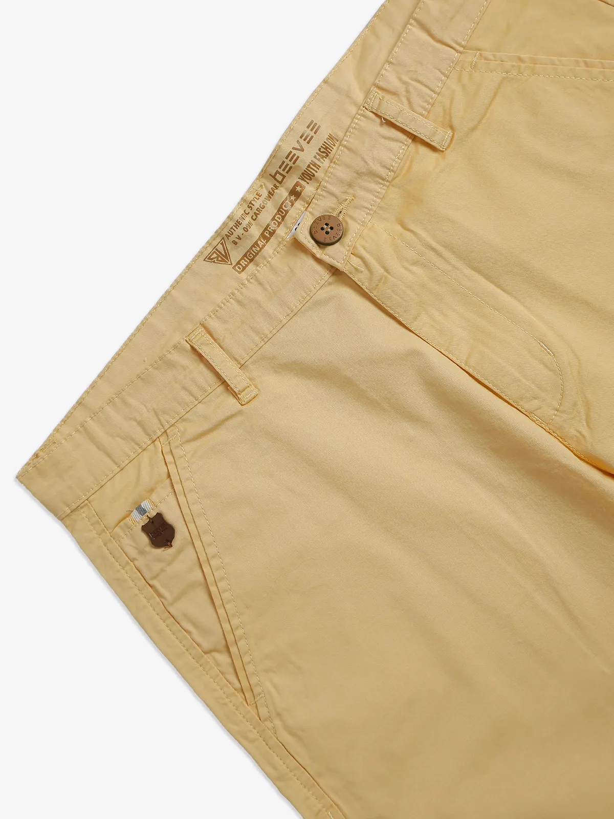 BEEVEE yellow solid shorts