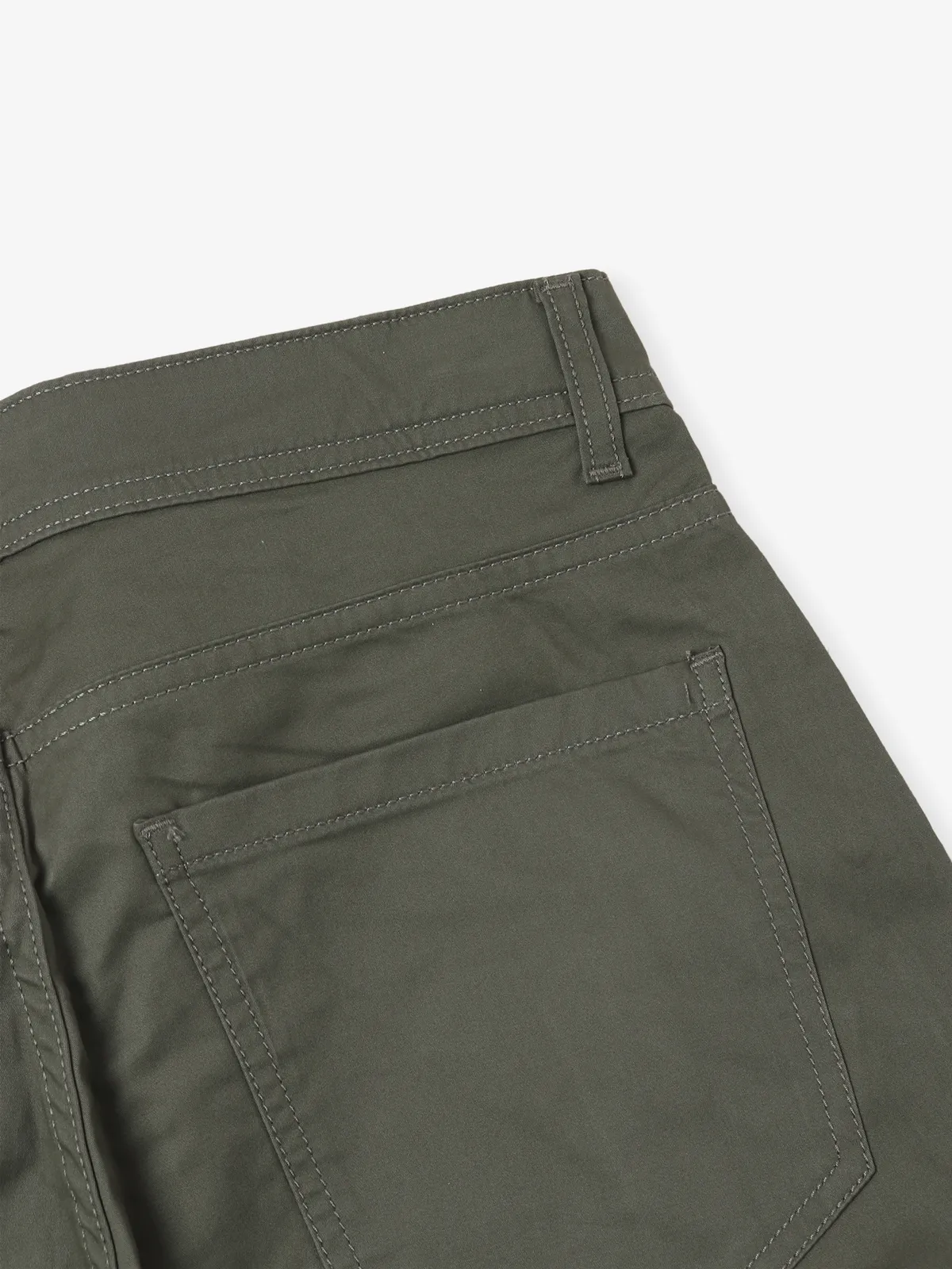 BEING HUMAN dark green solid cargo jeans