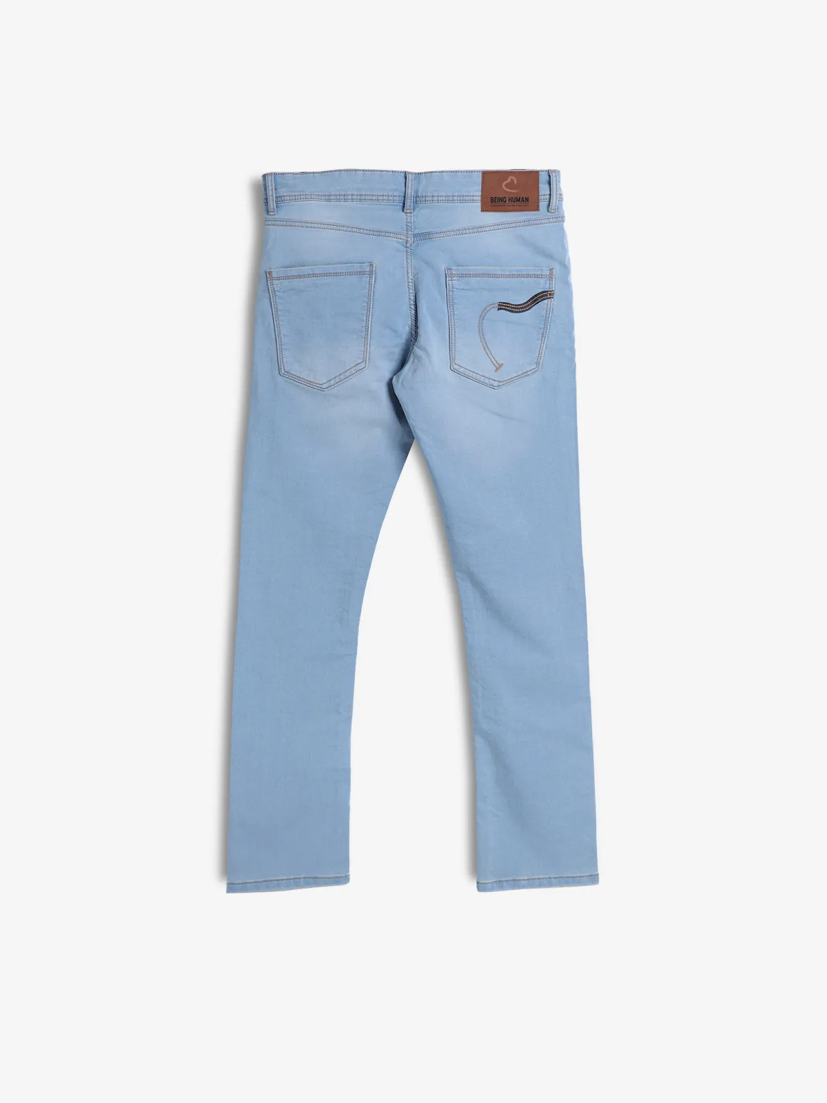 BEING HUMAN ice blue slim straight fit jeans