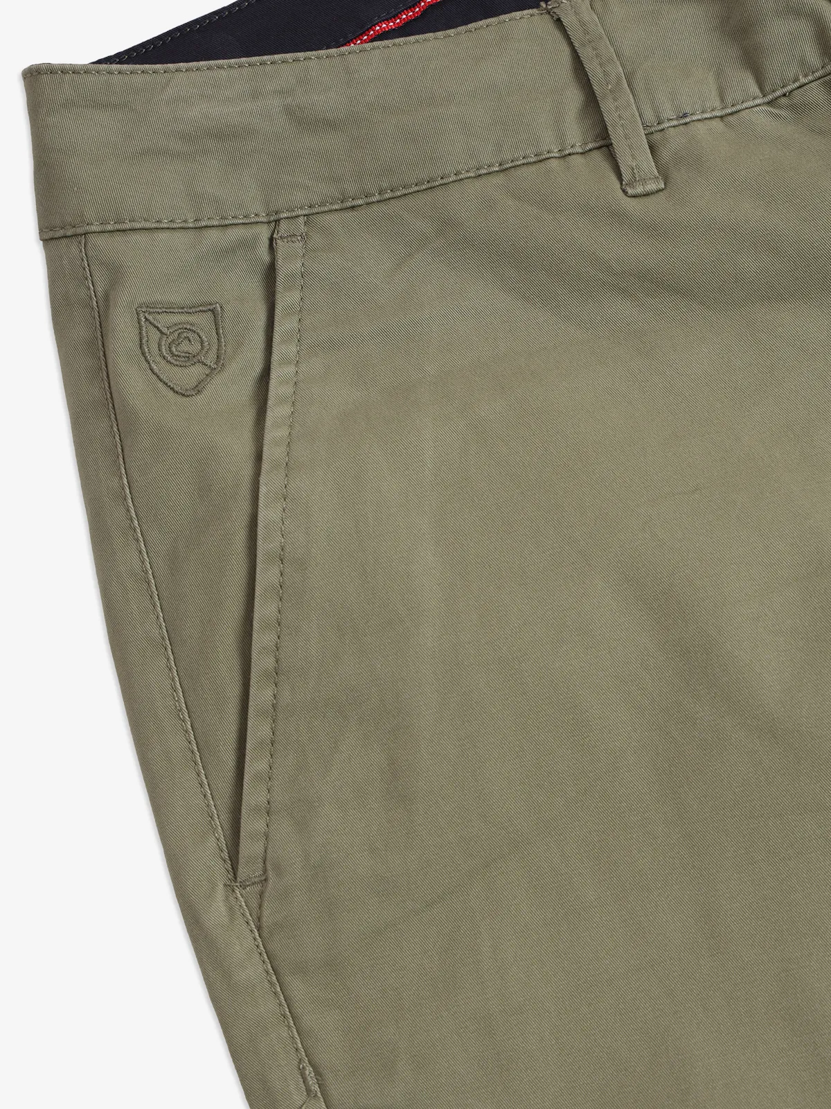 BEING HUMAN olive solid trouser