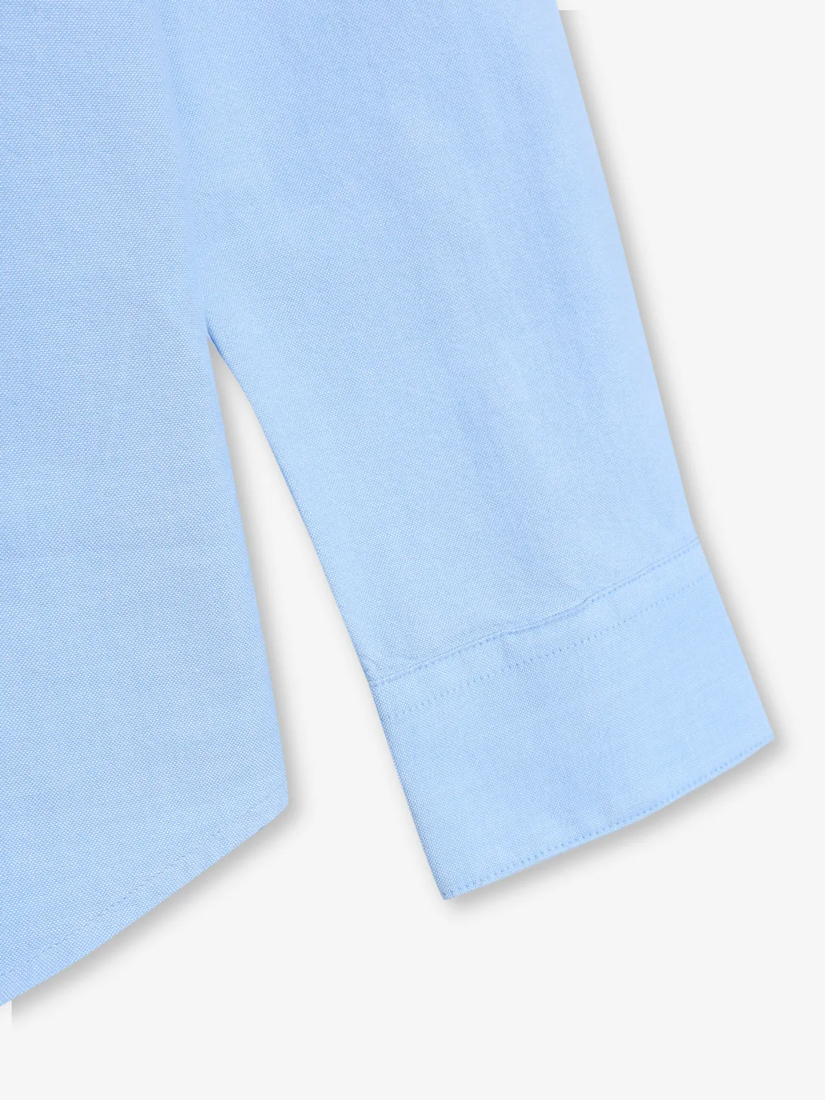 BEING HUMAN sky blue plain cotton slim fit shirtG3MCS14150