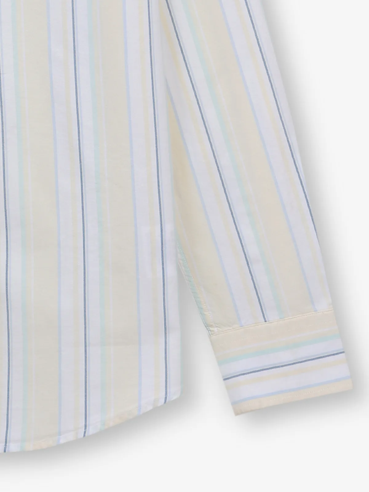 BEING HUMAN stripe yellow cotton shirt