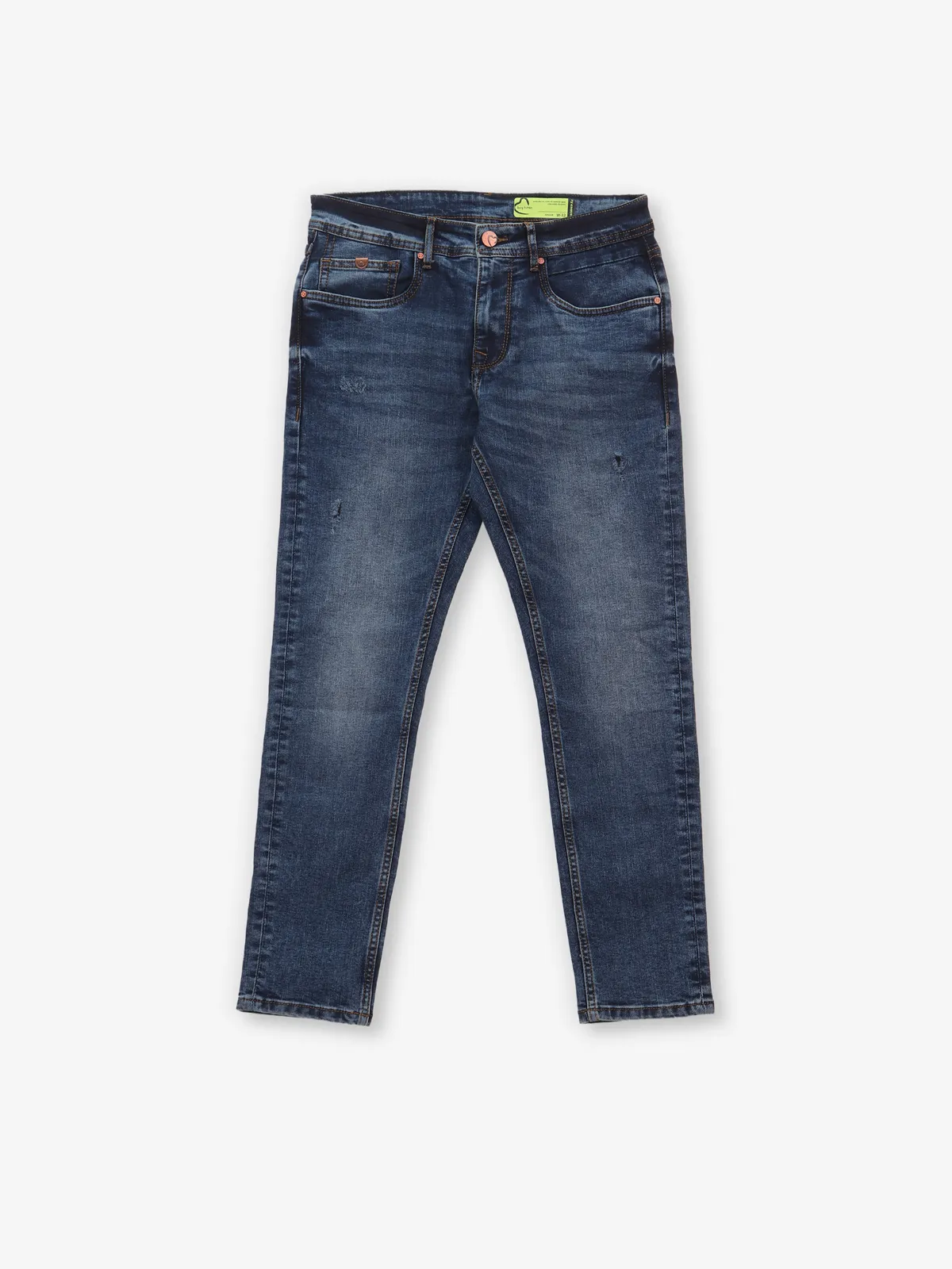 BEING HUMAN washed dark navy slim fit denim
