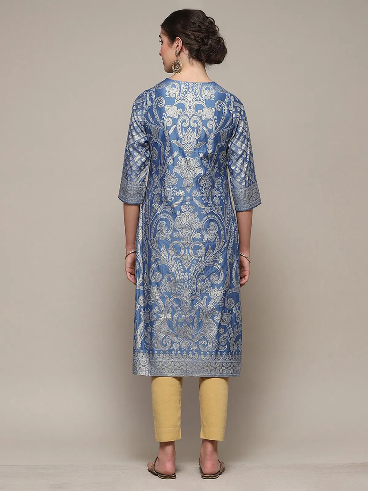 BIBA blue straight kurti