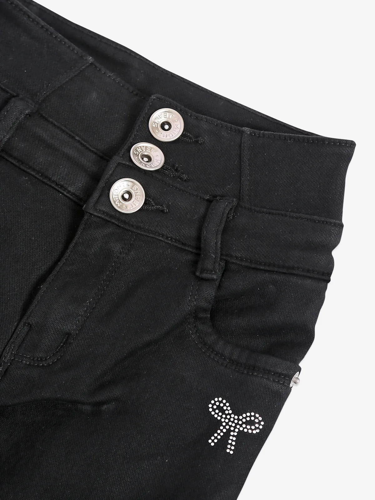 Black denim capri for casual