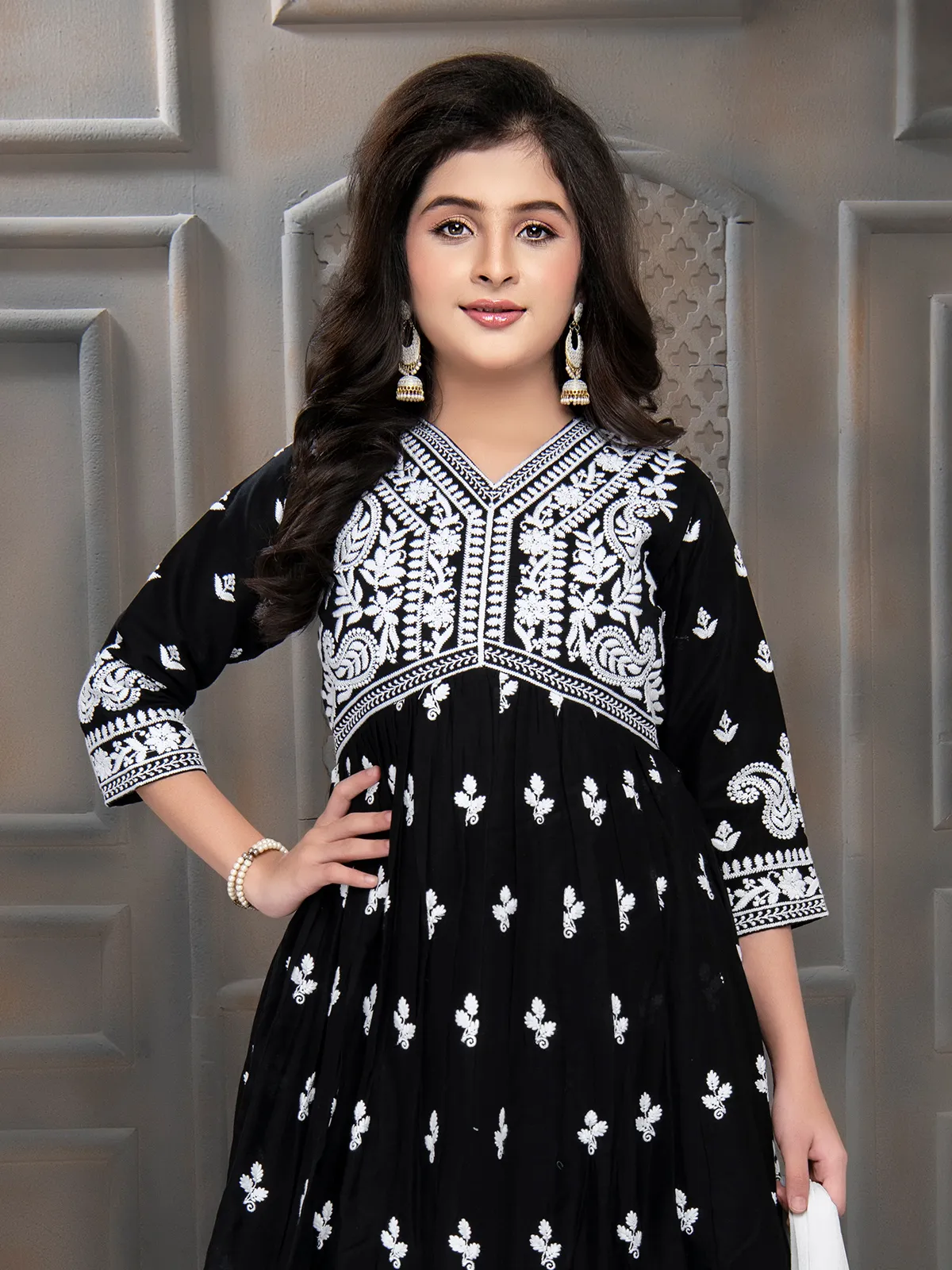 Black embroidery salwar suit