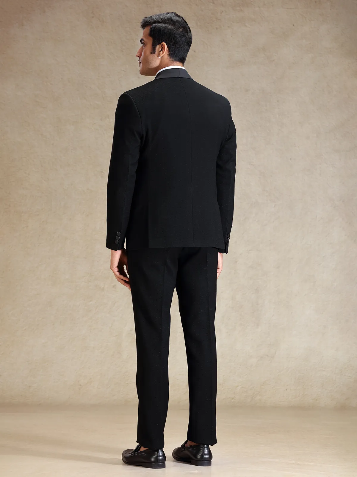 Black polyster reception wear coat suit