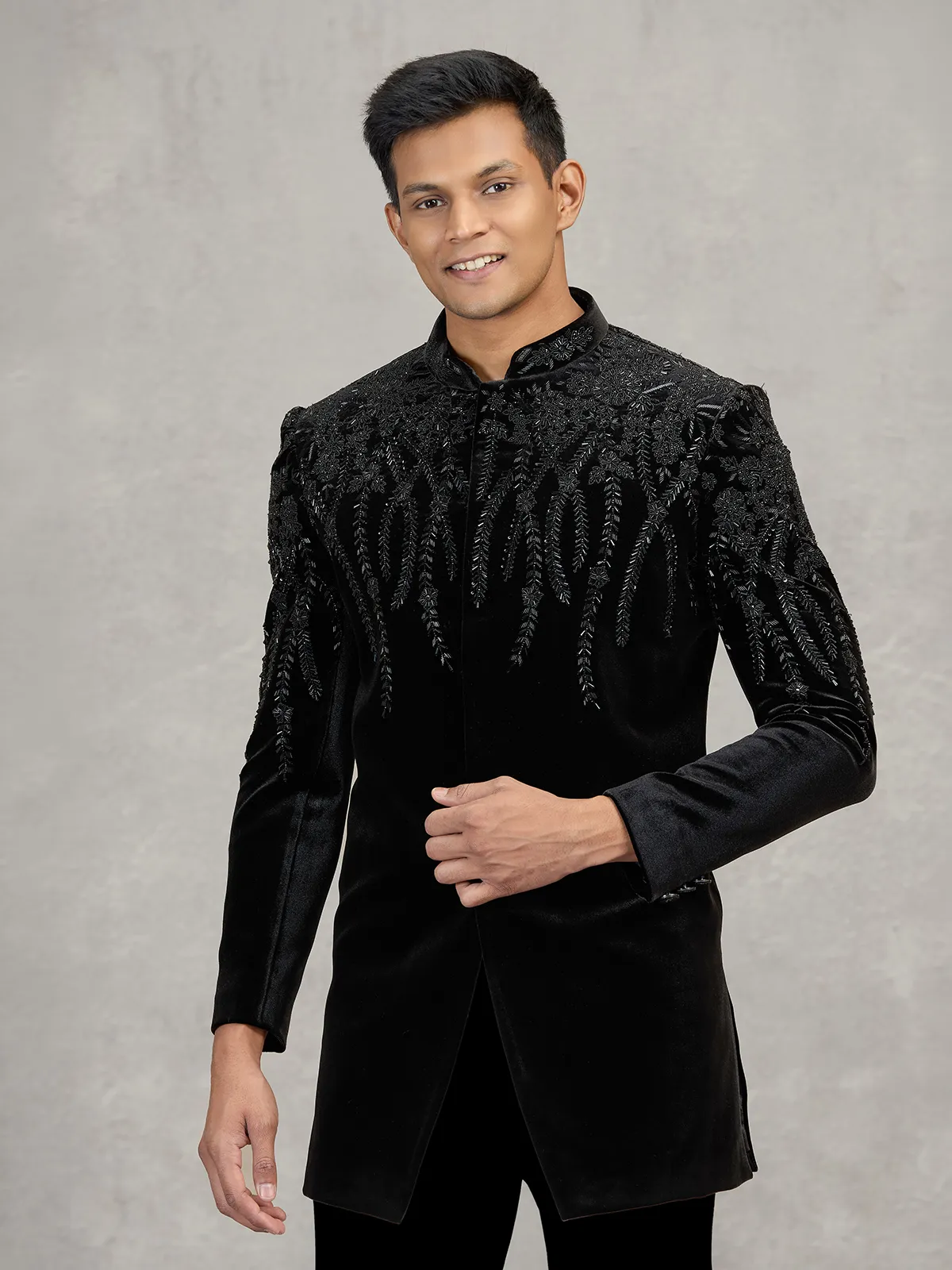 black party wear indo western dress Indowestern Black Outfits