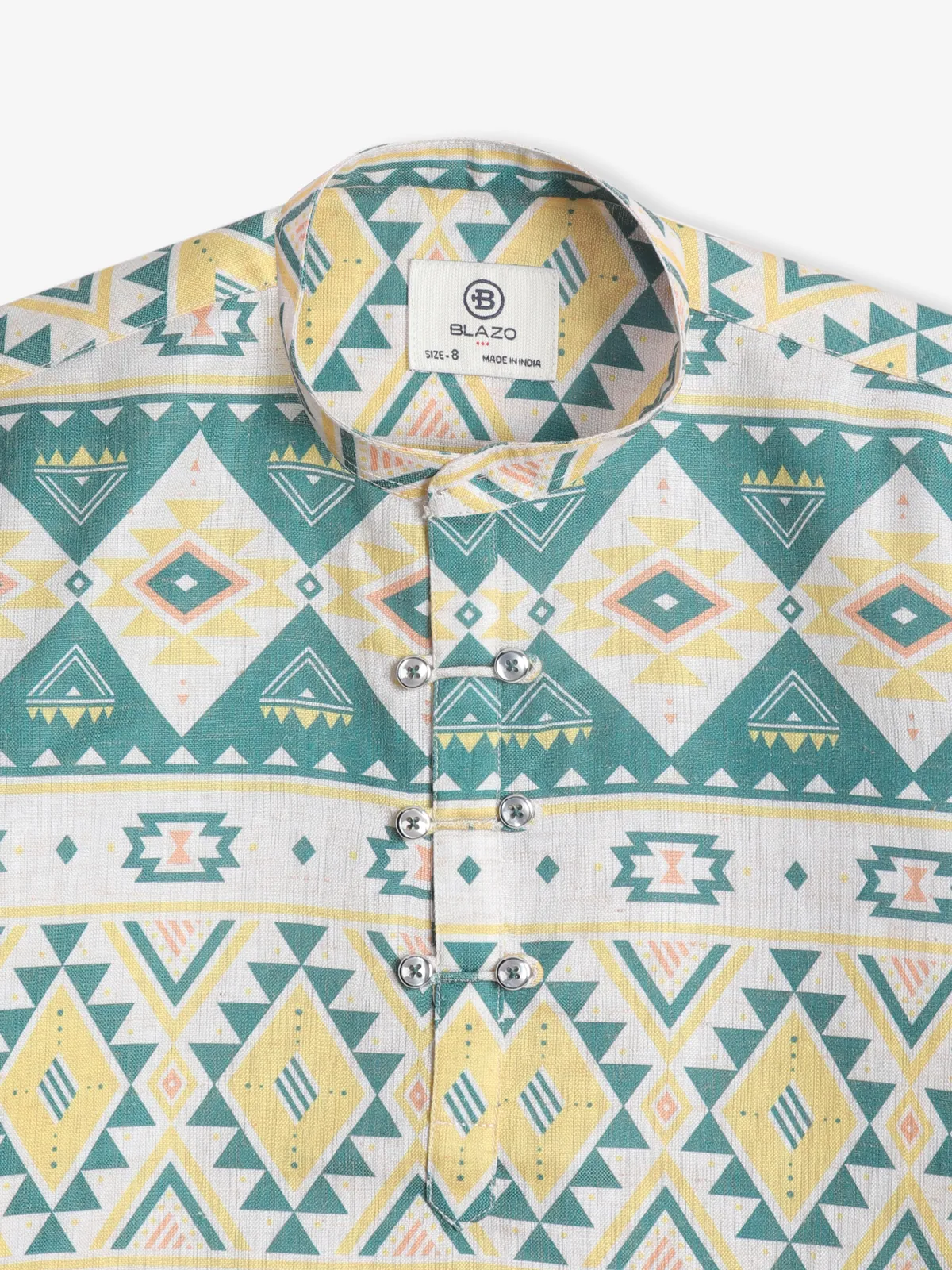 Blazo beige and green printed shirt