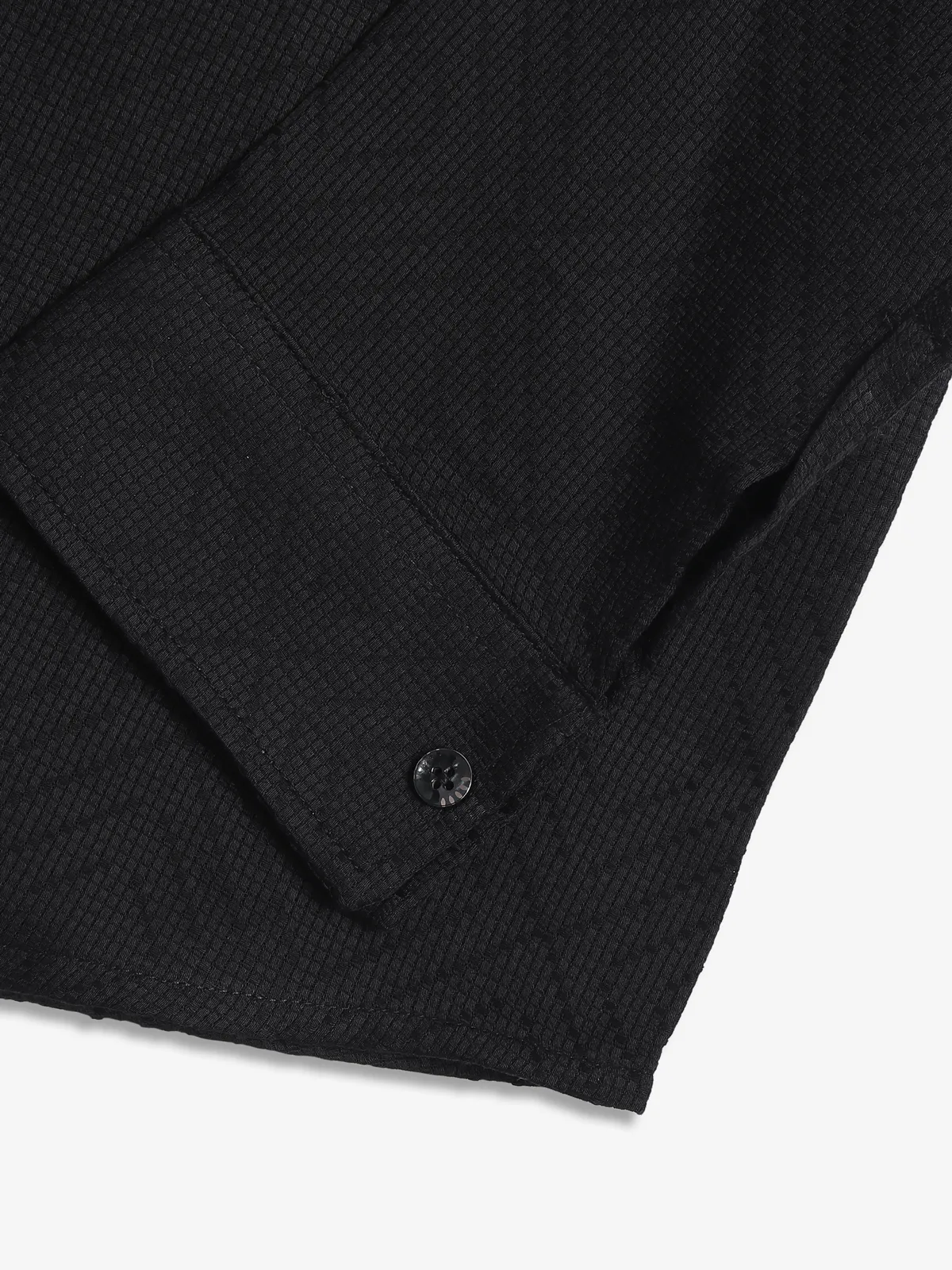 Blazo black cotton texture shirt