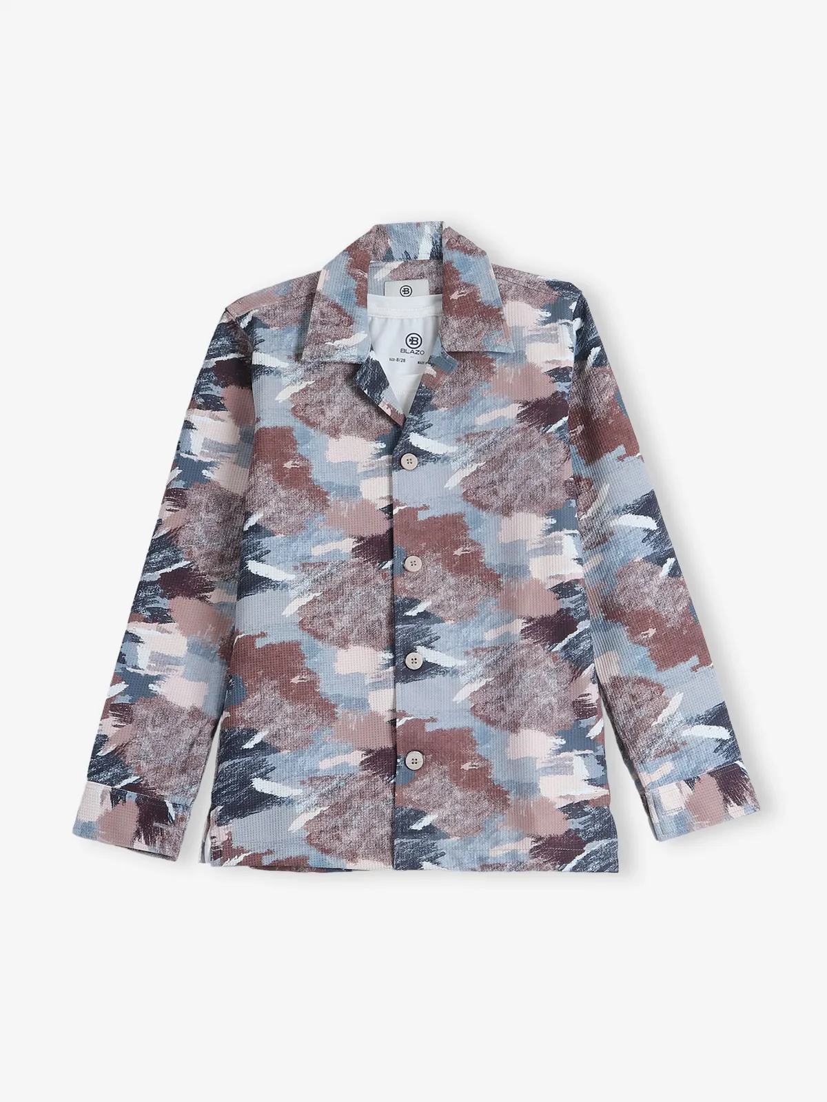 BLAZO cotton brown printed shirt