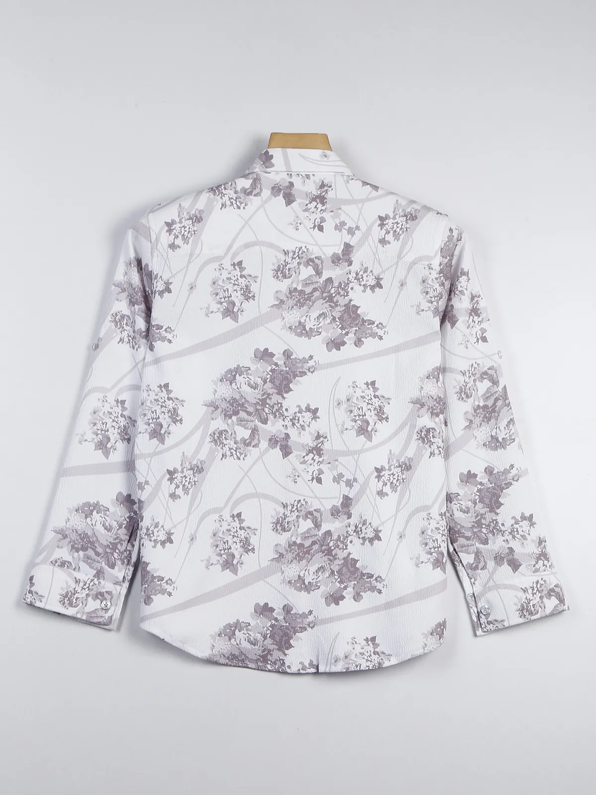 Blazo cotton off white printed pattern shirt