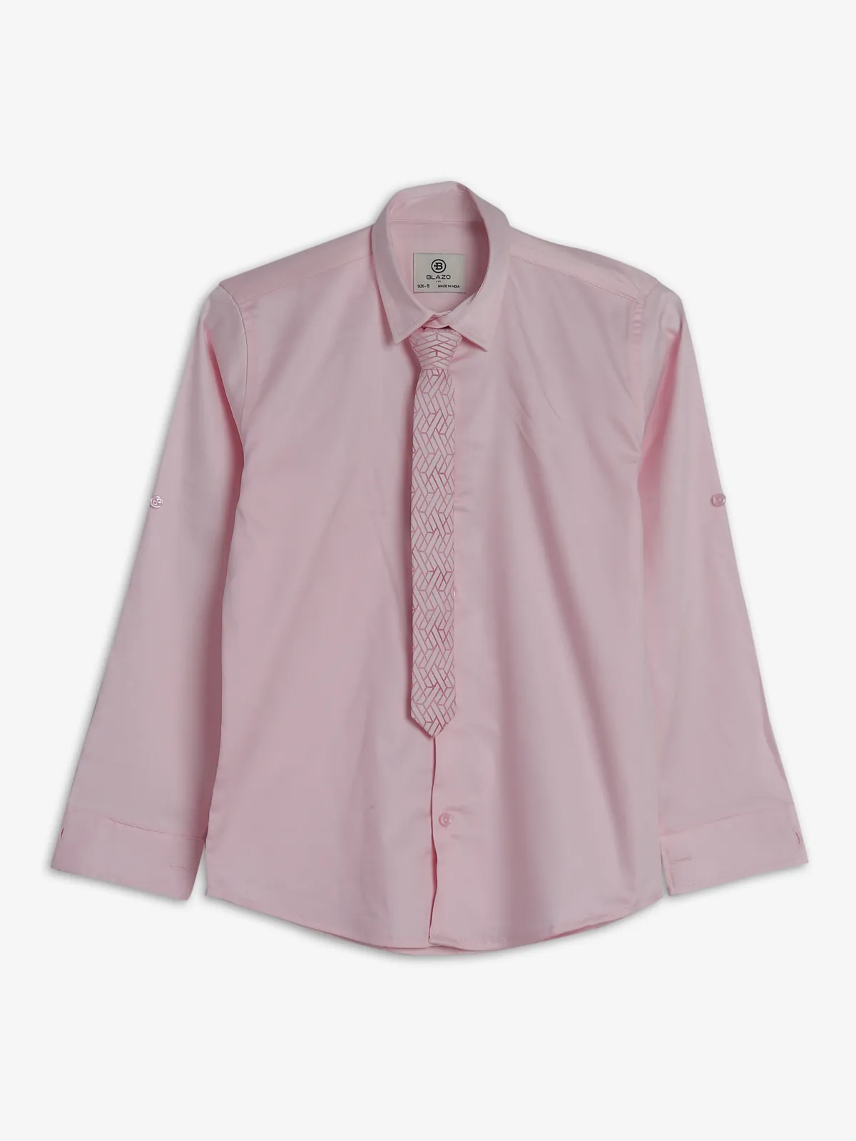 Blazo cotton pink plain shirt