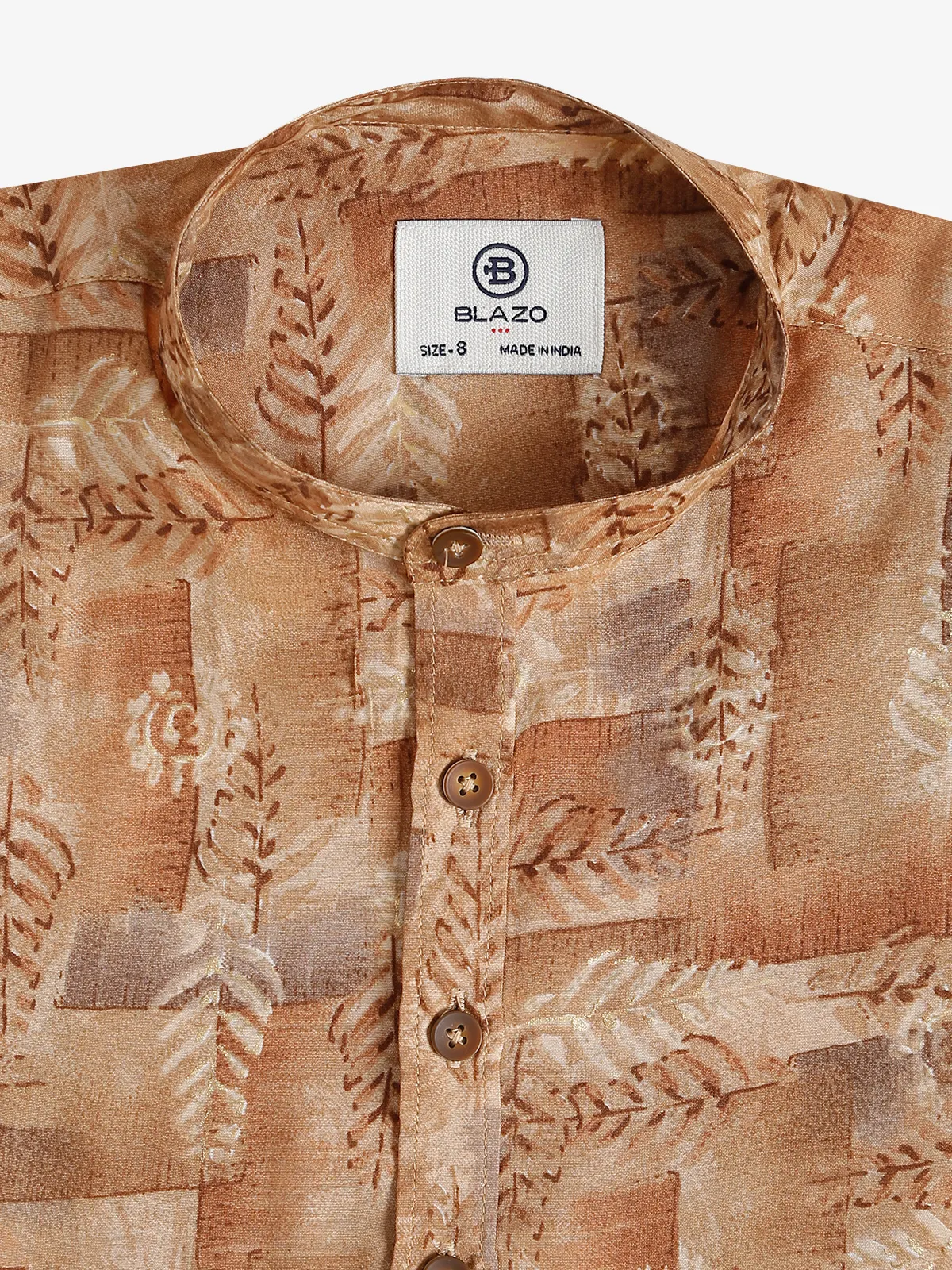 Blazo fawn beige printed shirt