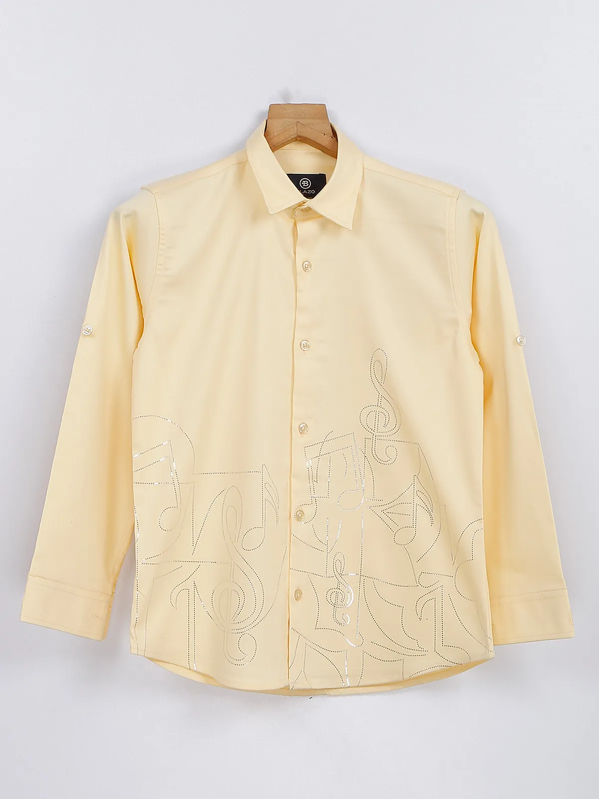 Blazo light yellow cotton shirt