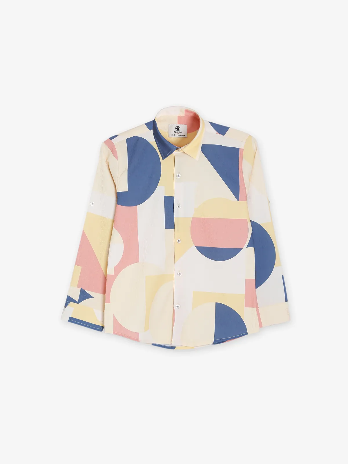 Blazo light yellow printed shirt