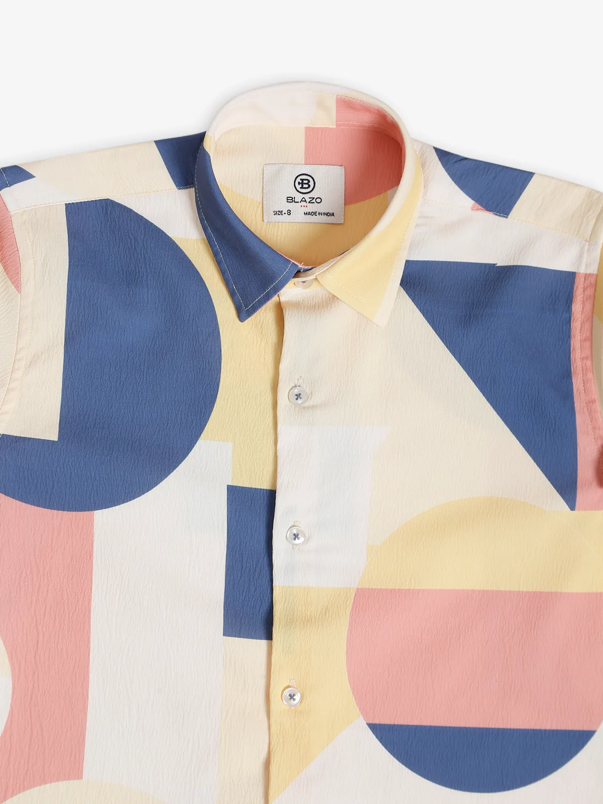 Blazo light yellow printed shirt