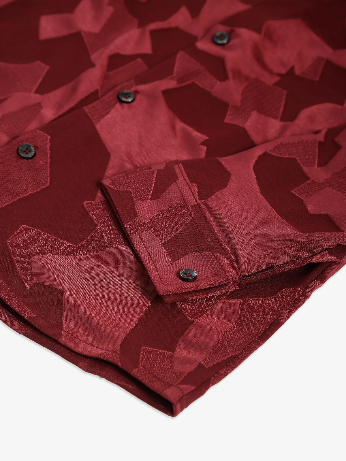 Blazo maroon texture cotton shirt