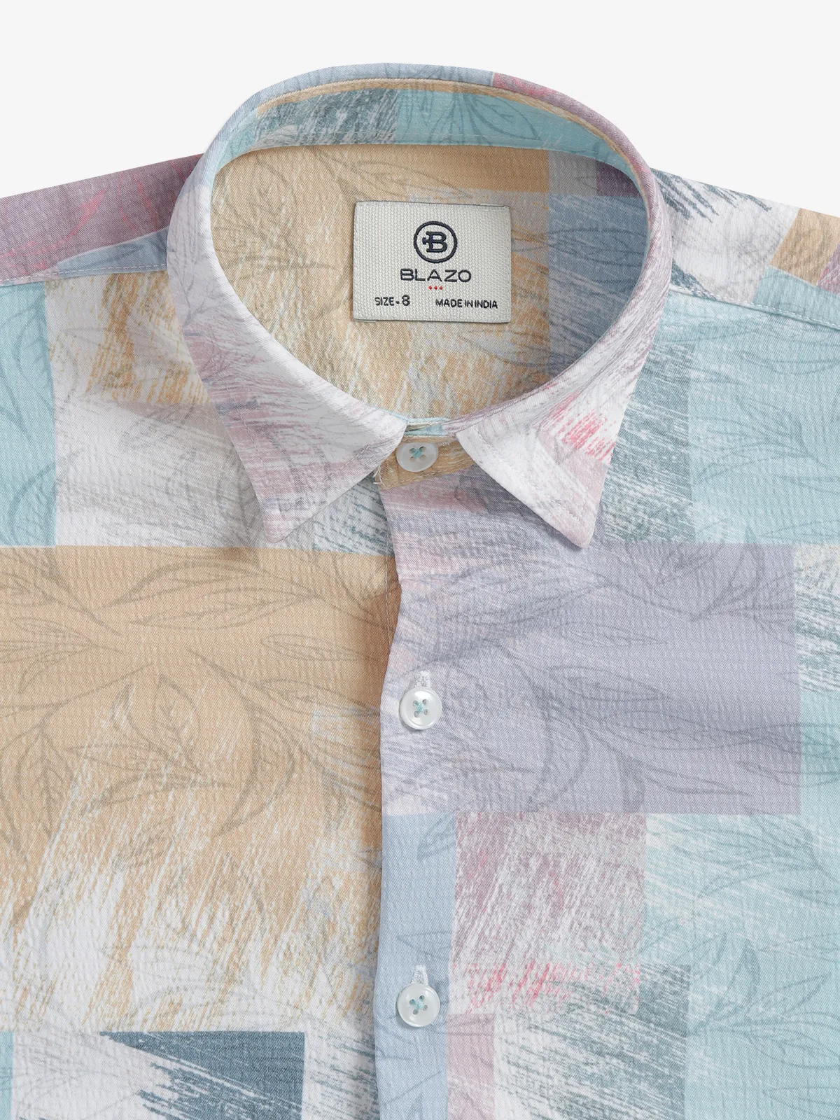 Blazo multi color printed cotton shirt