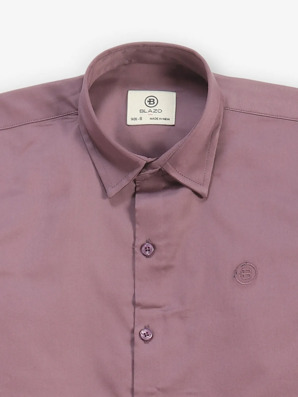 BLAZO plain cotton onion pink shirt