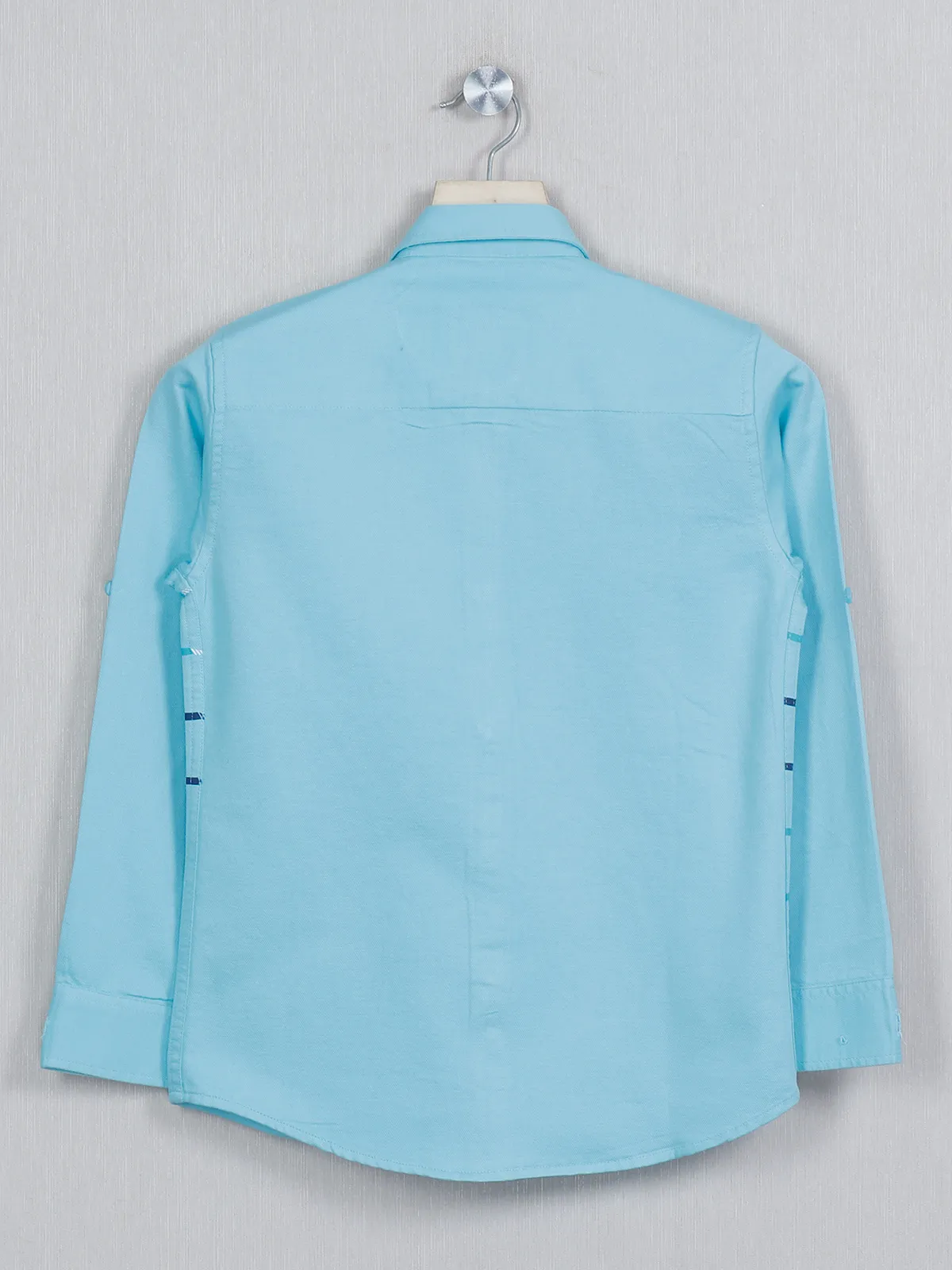 Blazo printed aqua casual wear shirt in cotton