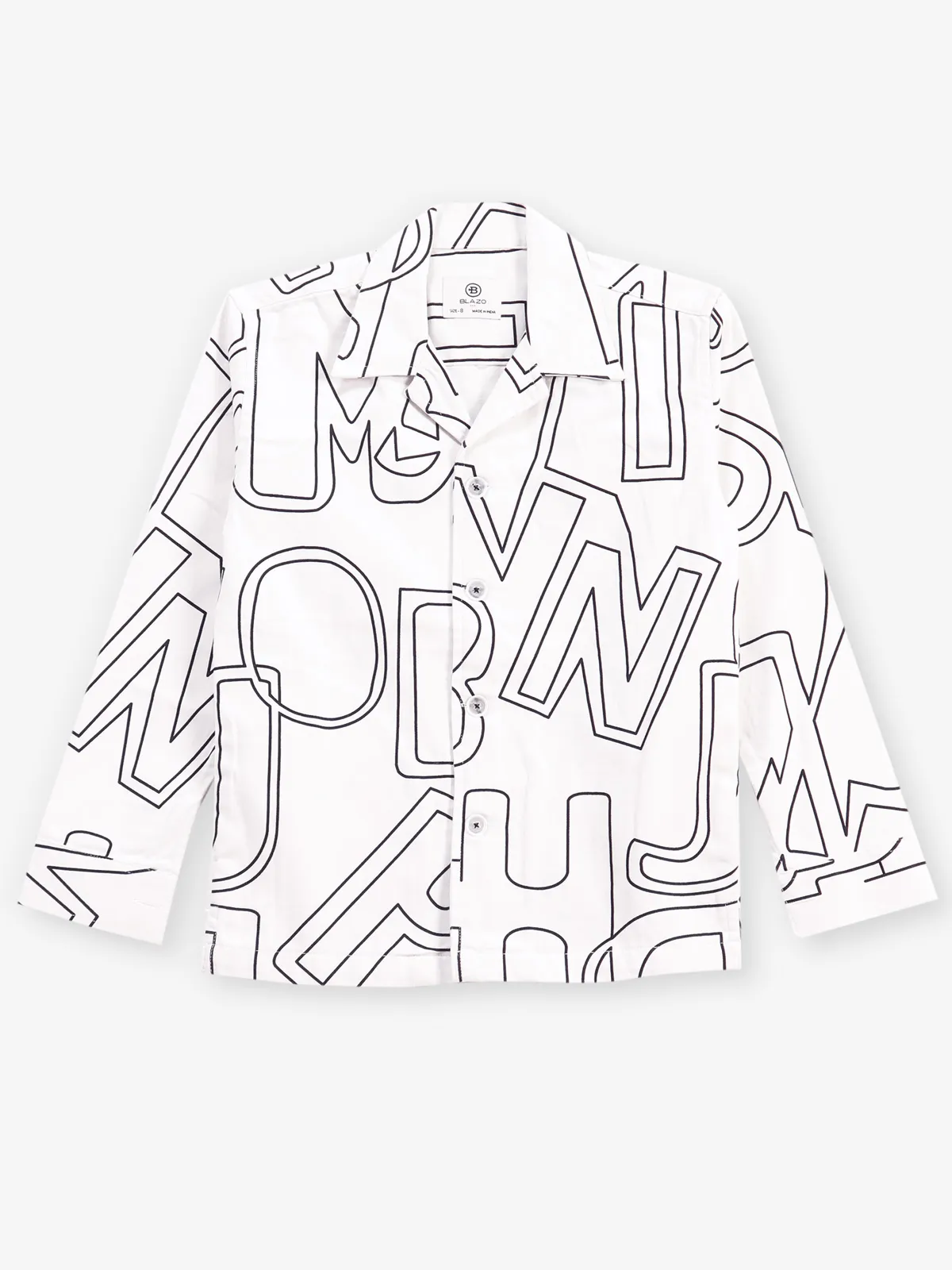 BLAZO printed off-white shirt with t-shirt