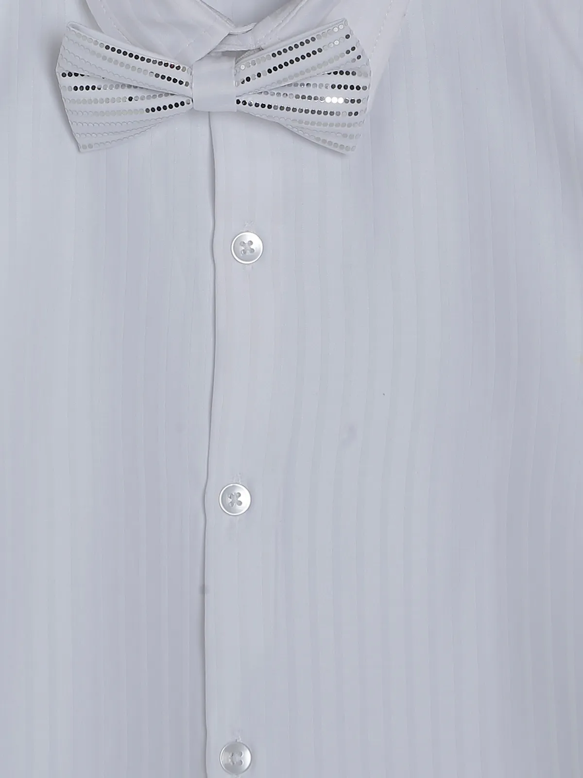 Blazo white cotton shirt with bow