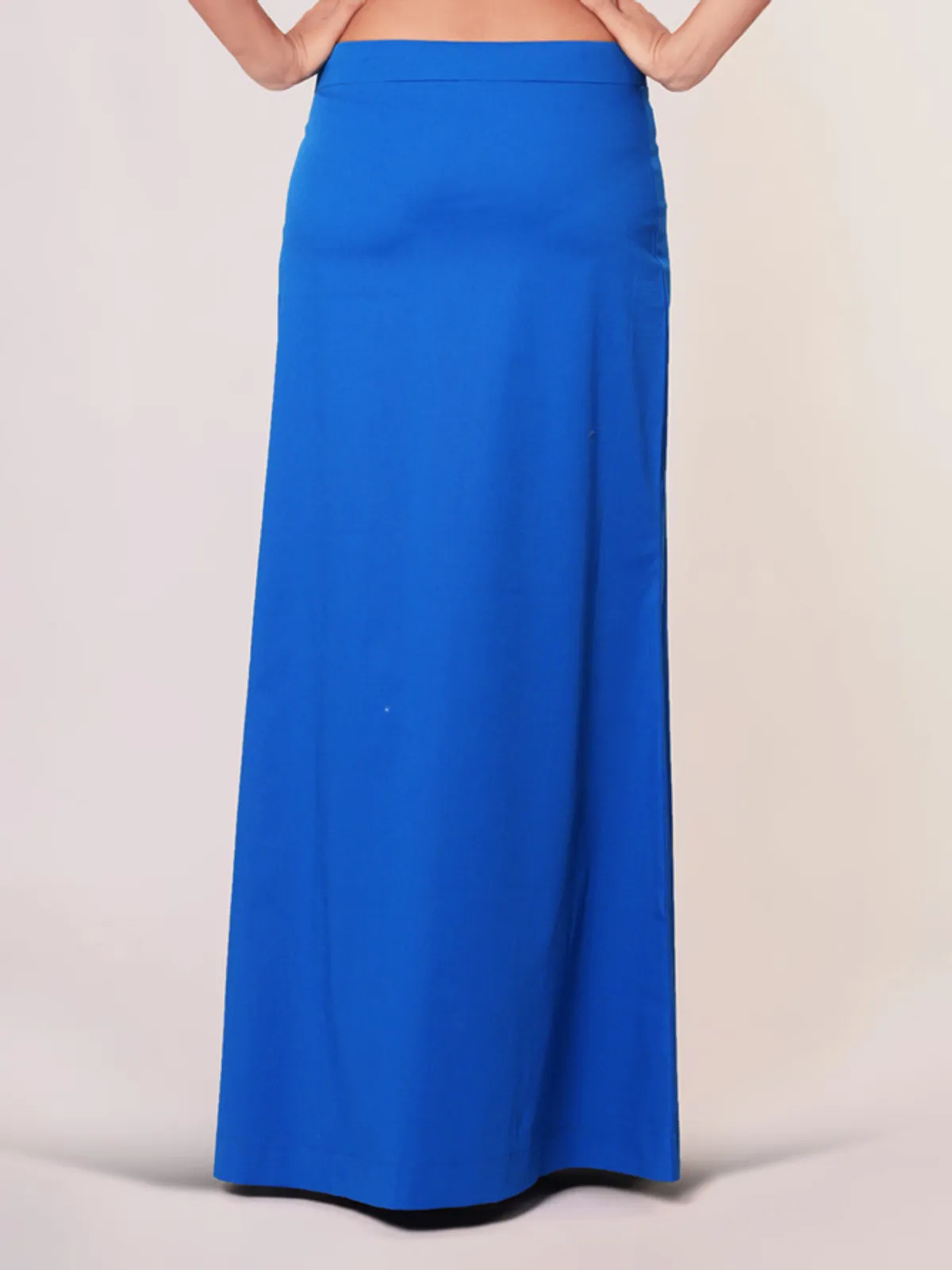 Blue plain lycra cotton petticoat