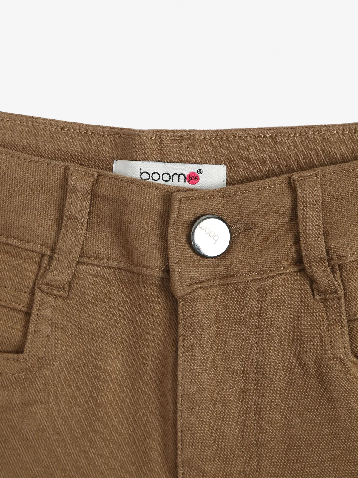 BOOM brown solid ankle length jeans