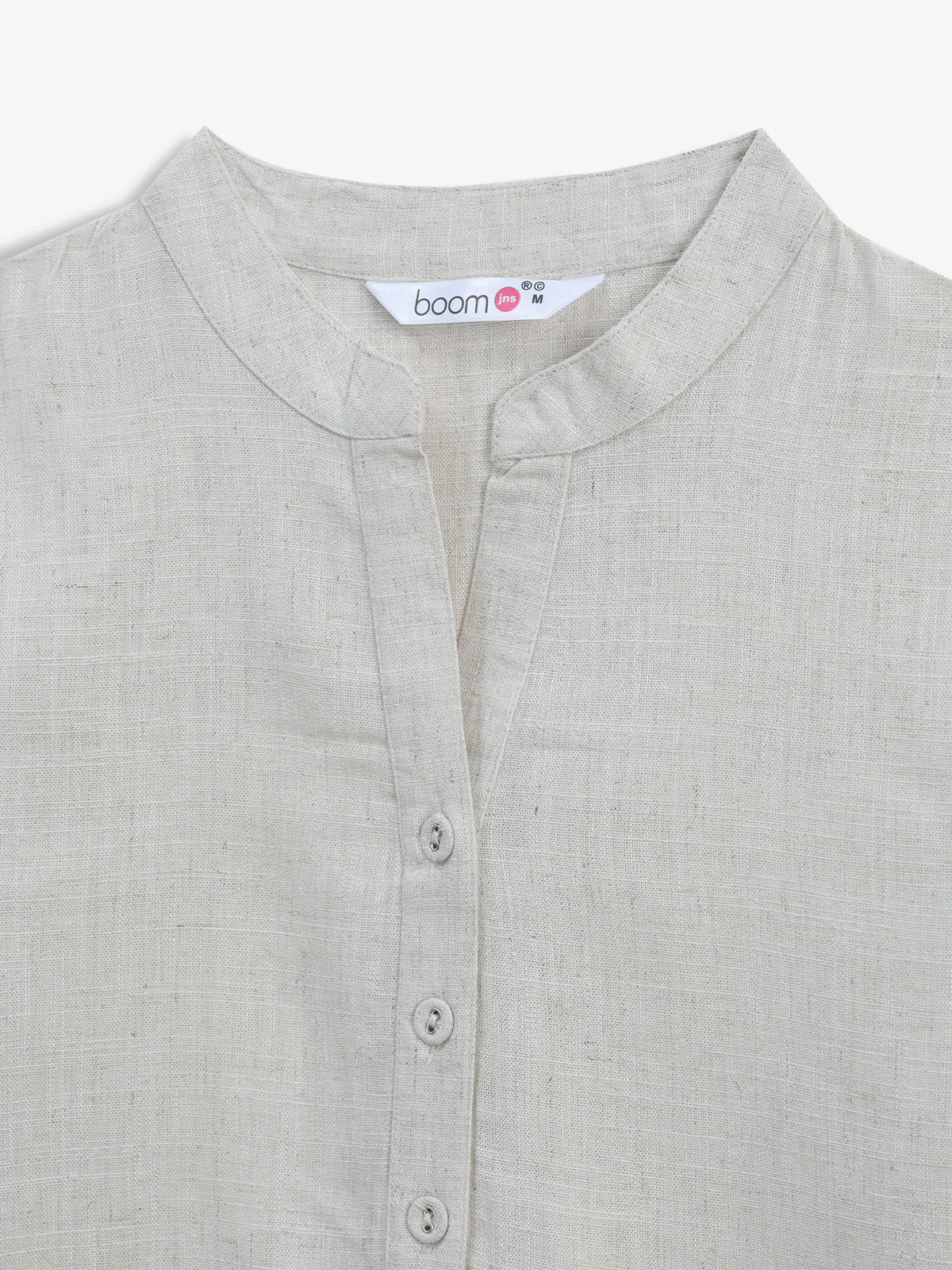 BOOM plain beige cotton top