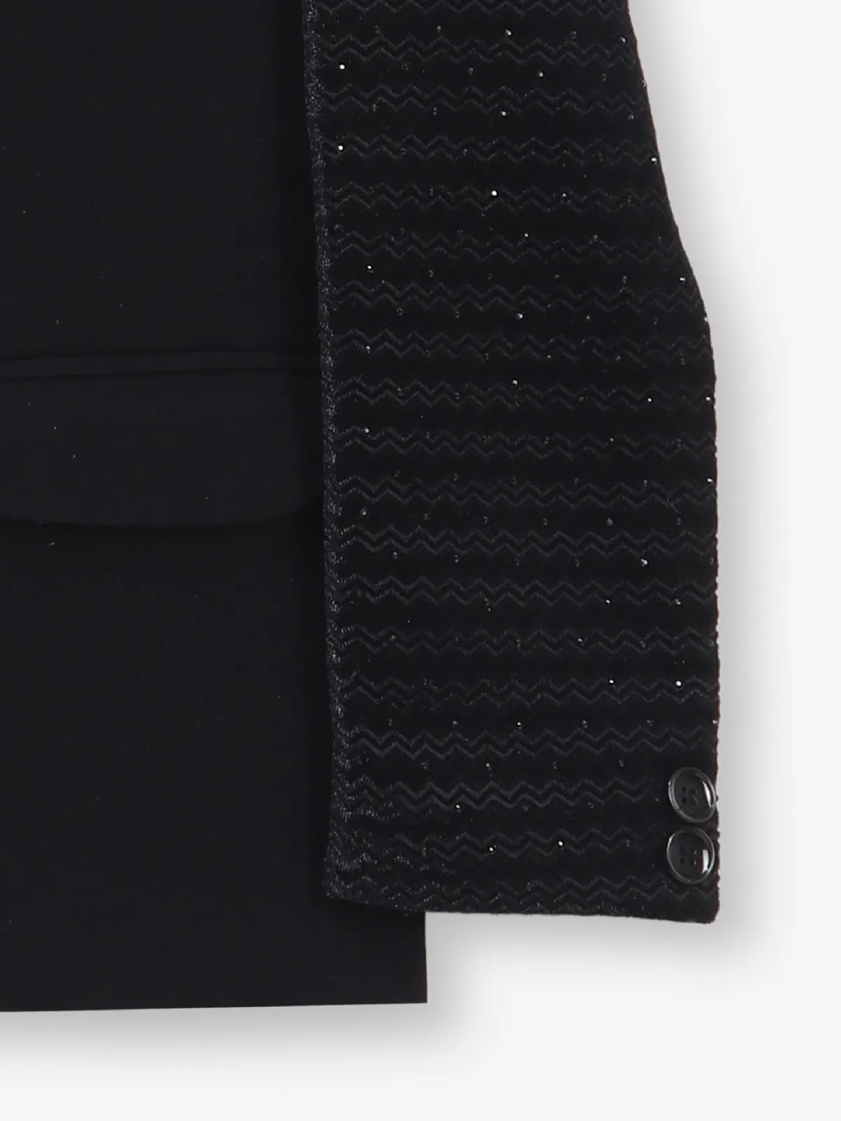 Boys black terry rayon coat suit
